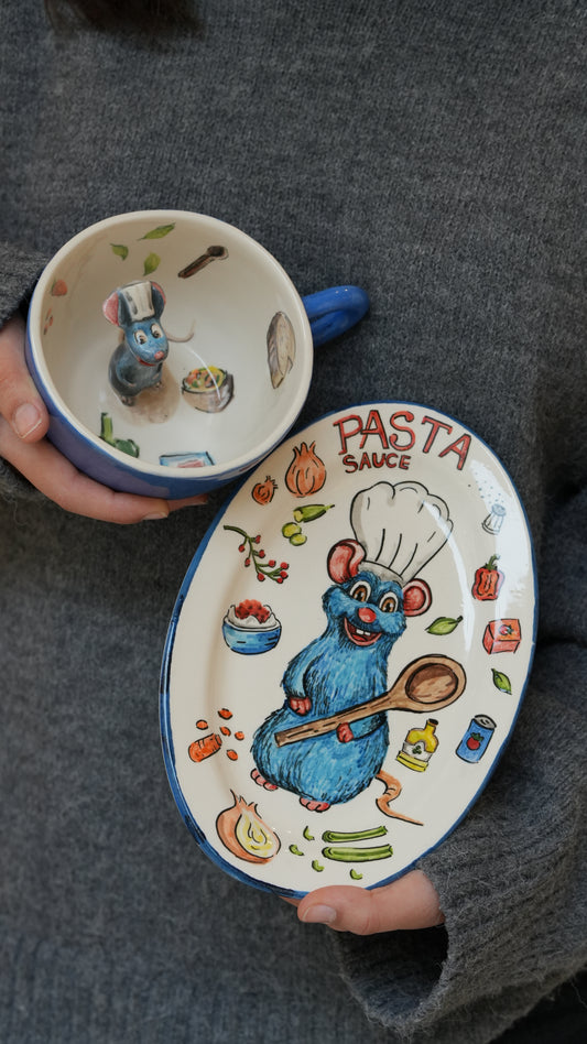 ratatouille cup and plate