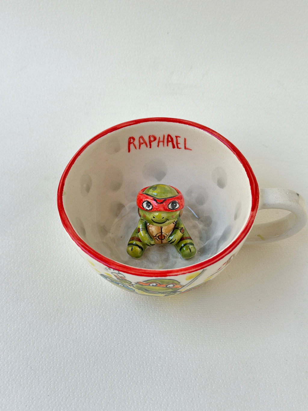 Warrior Turtle handmade mug