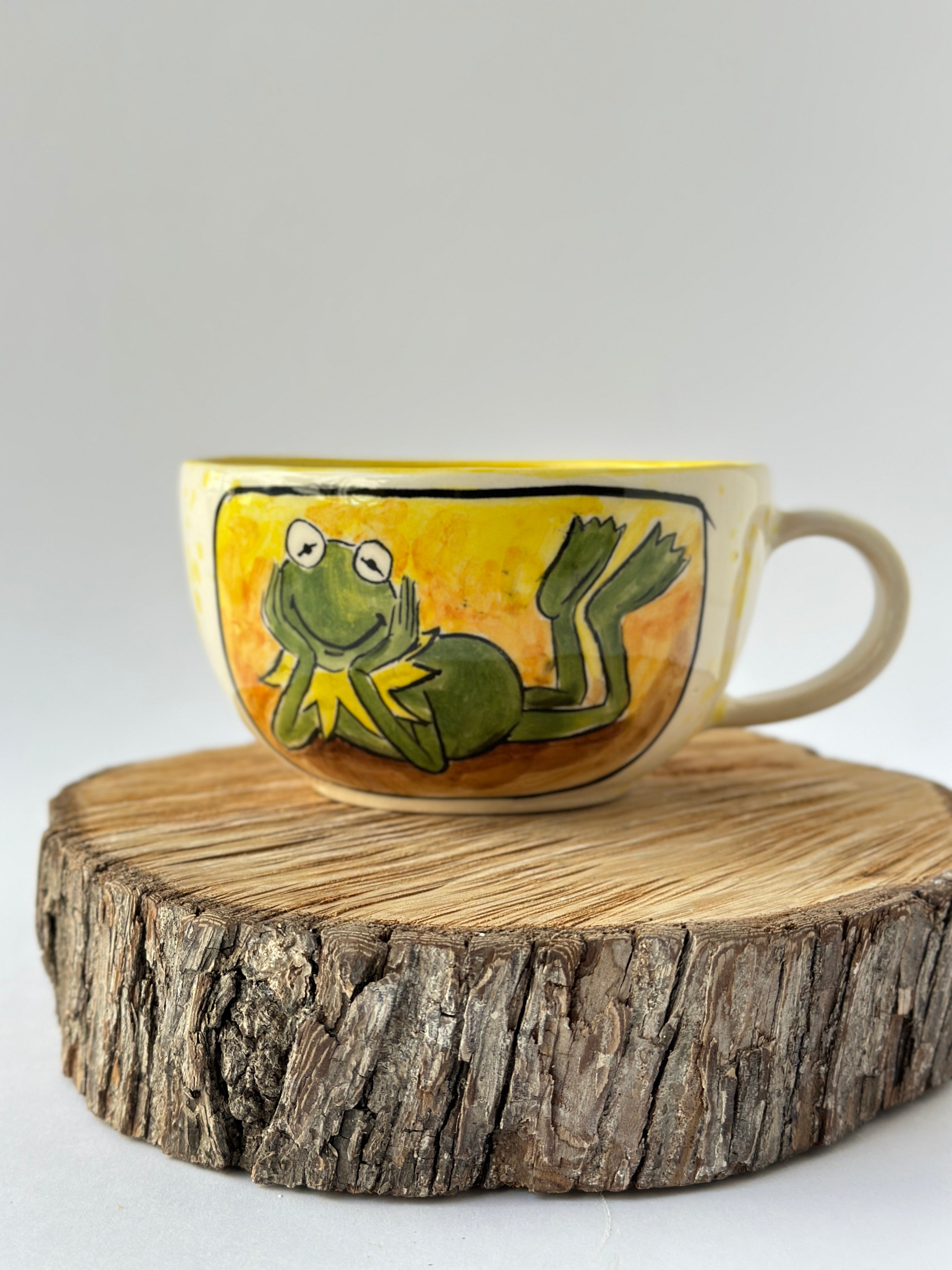 Kermit handmade mug