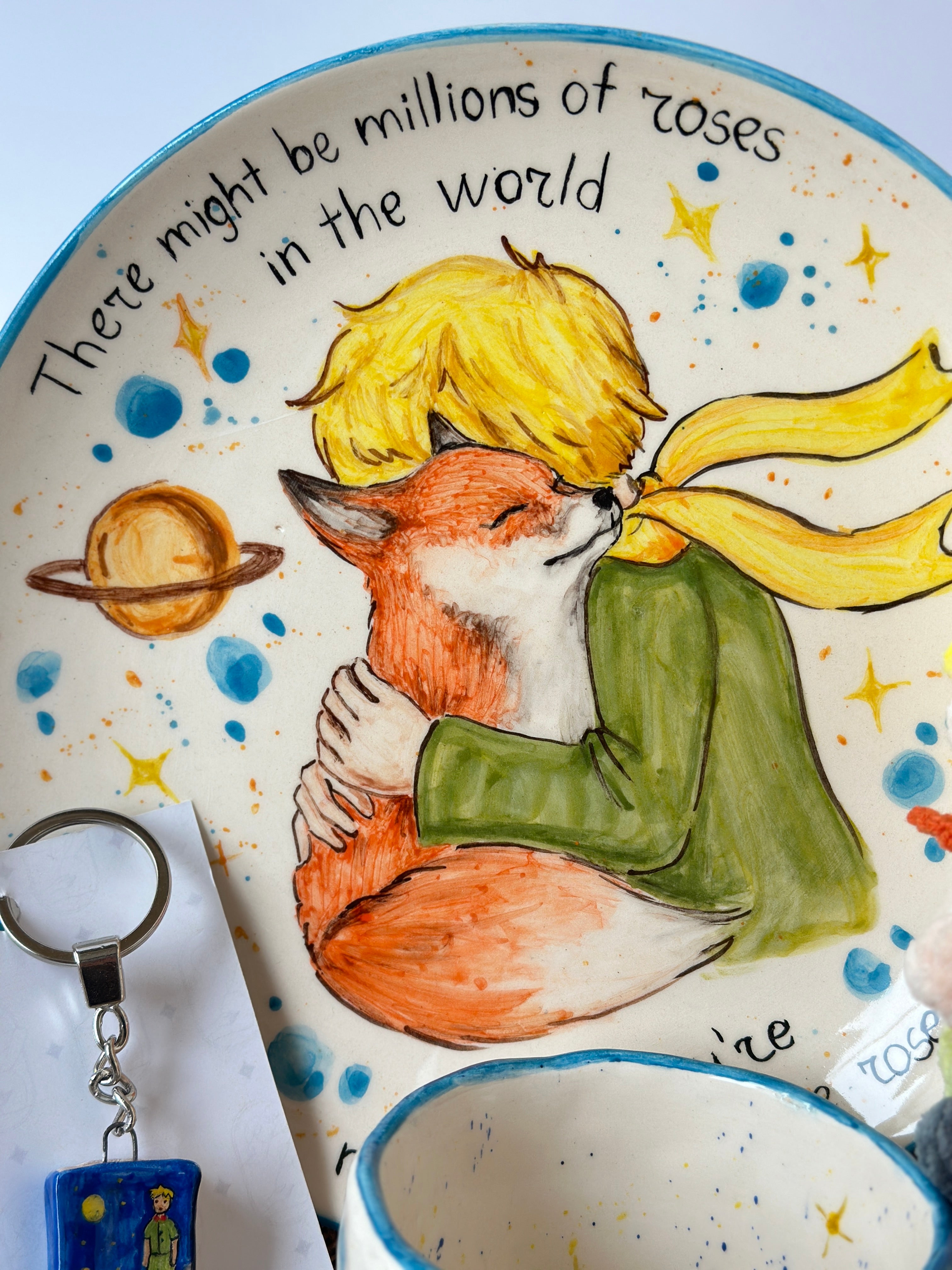Little Prince Special gift box ( plate, mug,two pieces keychain)