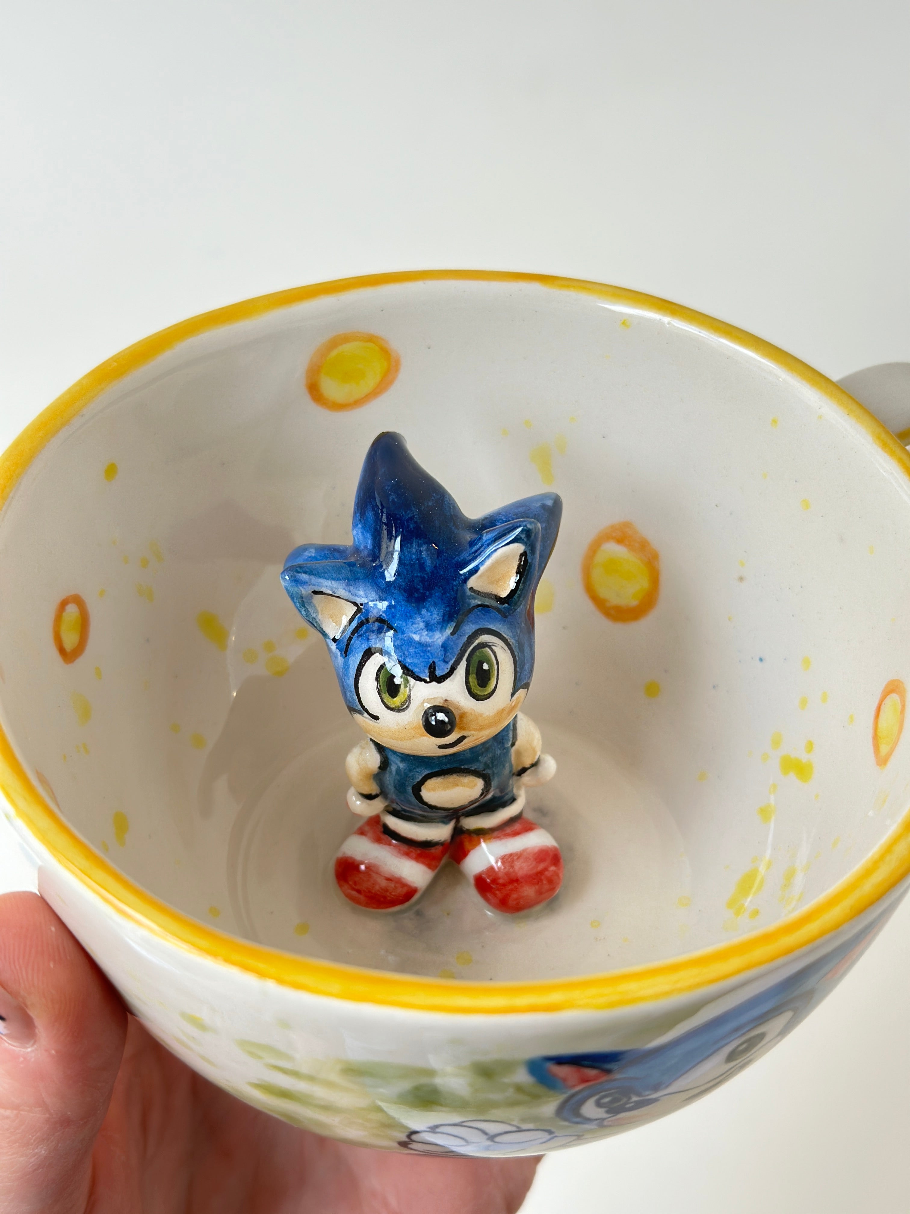 Sonic the Hedgehog handmade mug