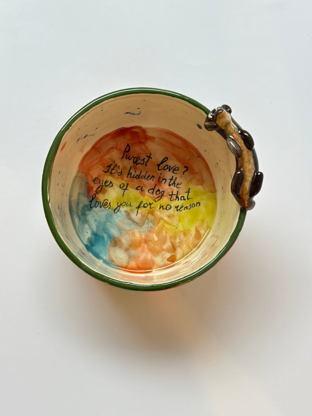 Dachshund handmade bowl