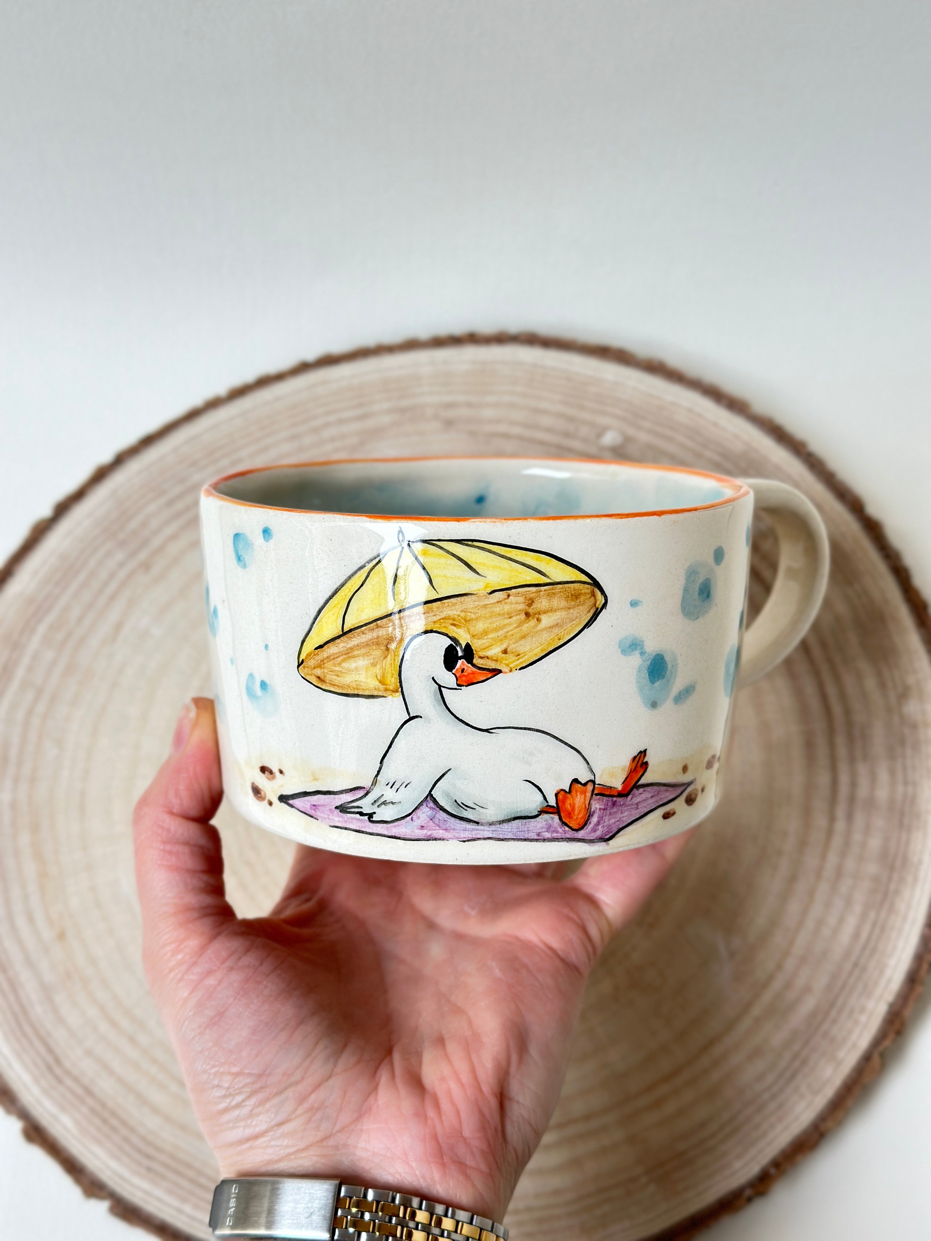 Duck handmade mug