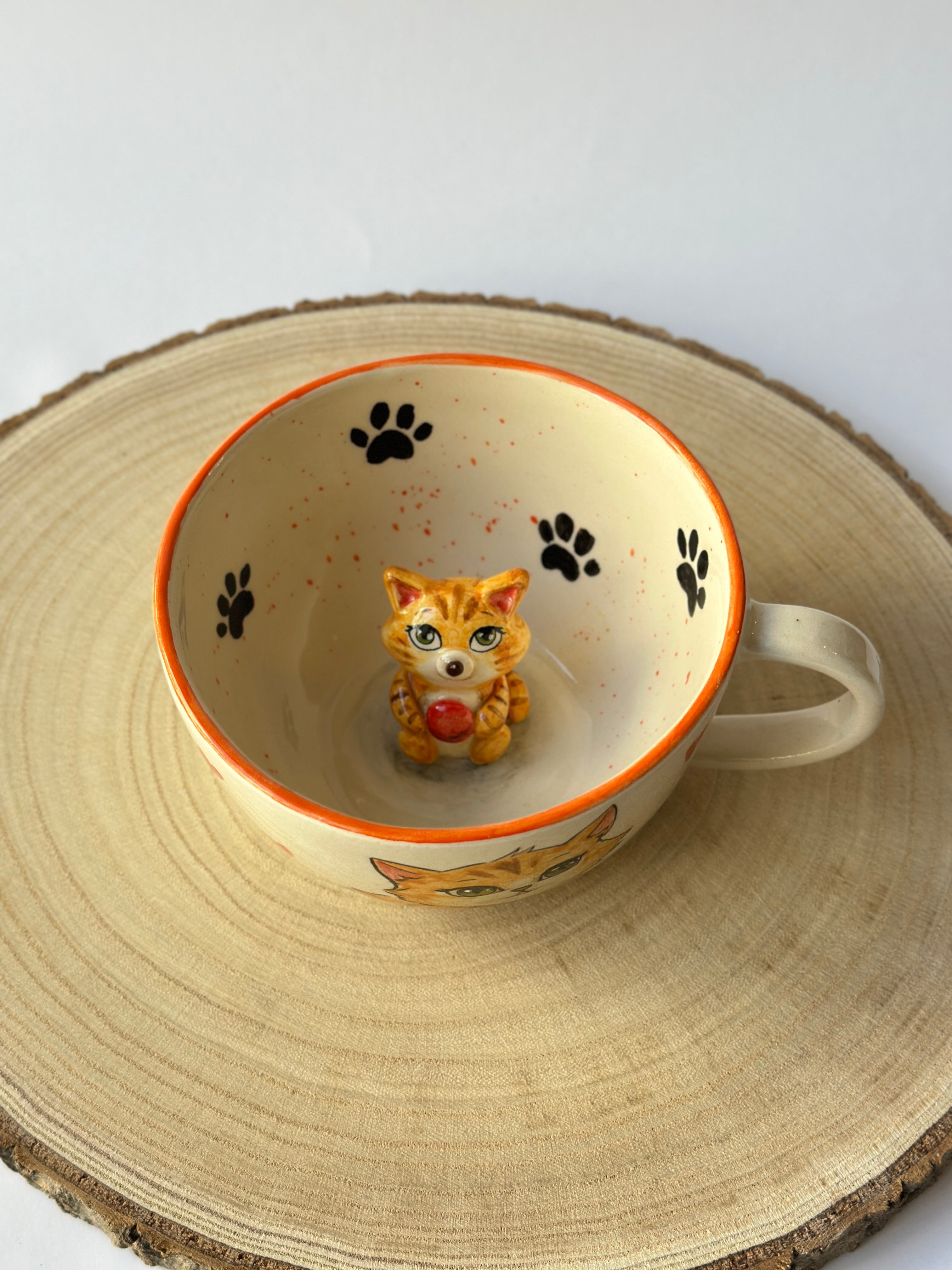 Cat handmade mug