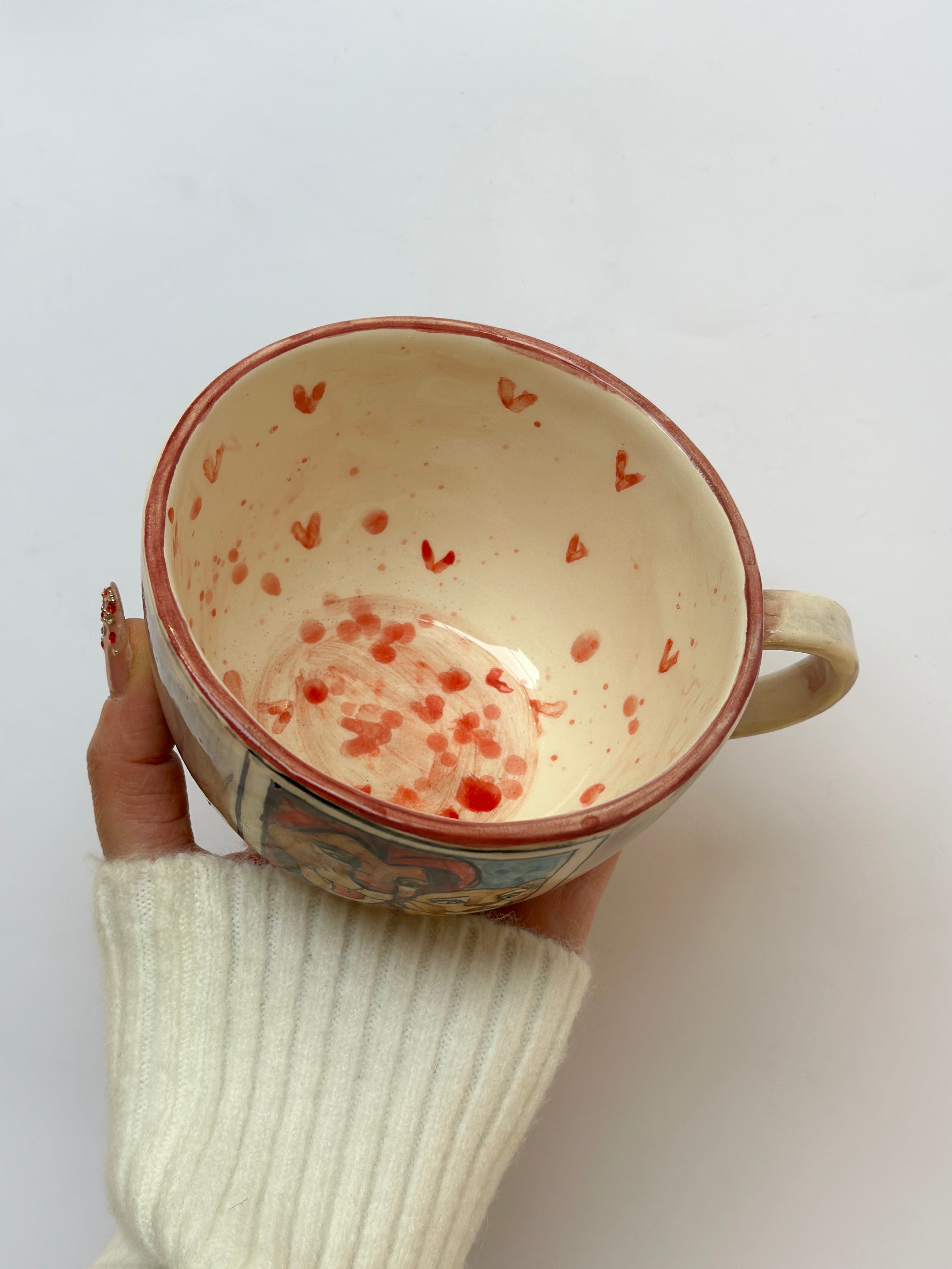 Simba and Nala handmade mug