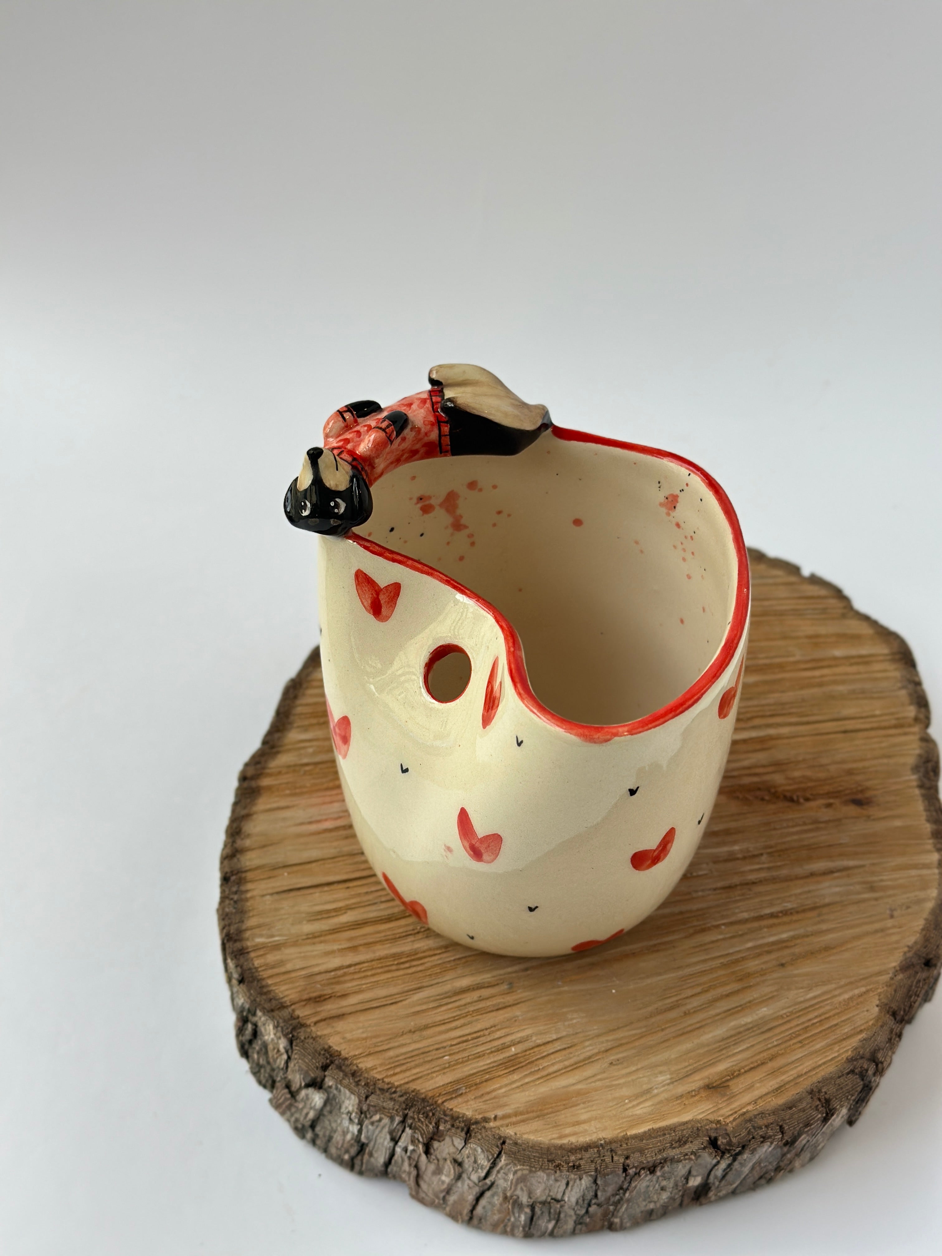 Dachshund handmade takeaway mug