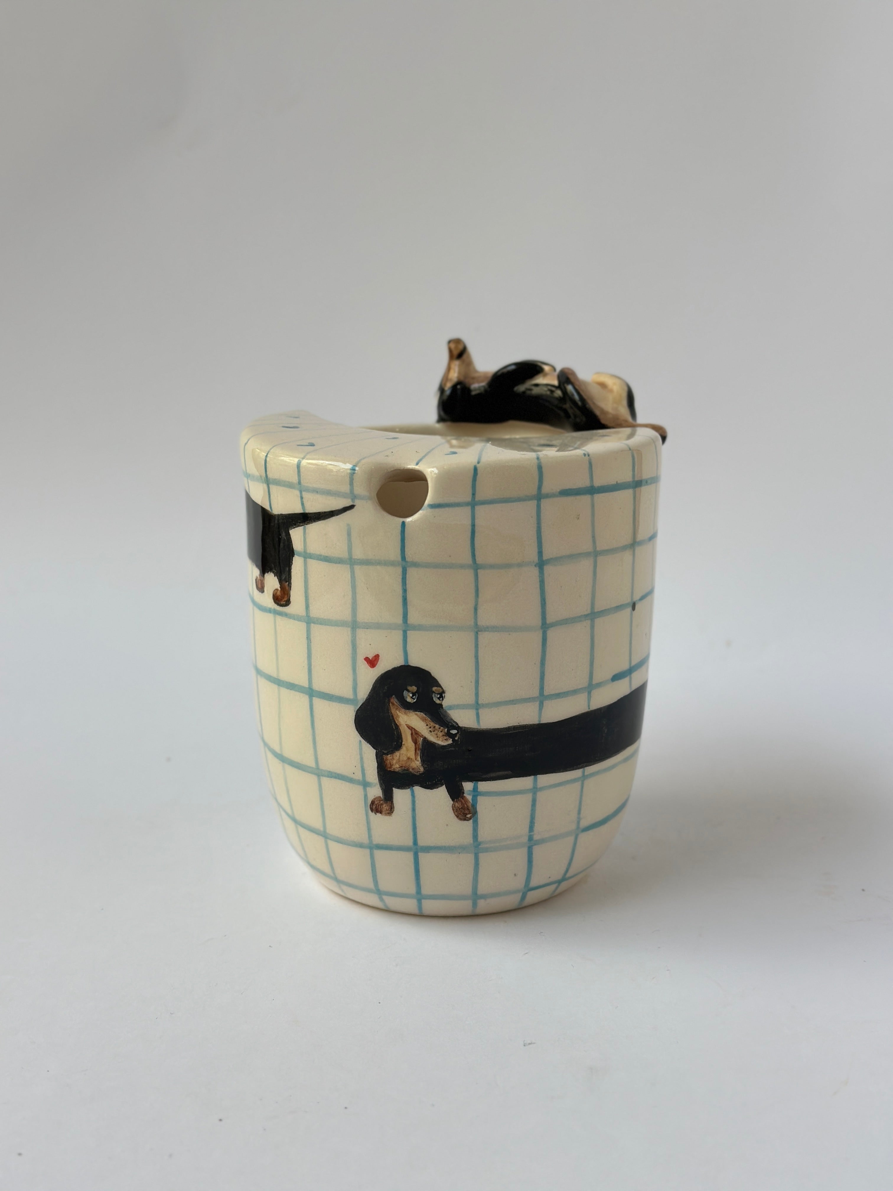 Dachshund handmade takeaway mug