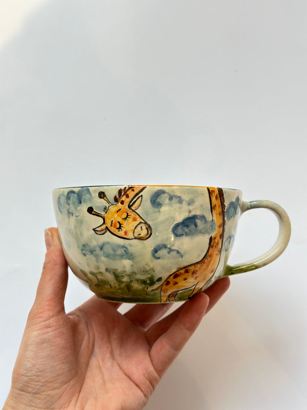 Giraffe handmade mug