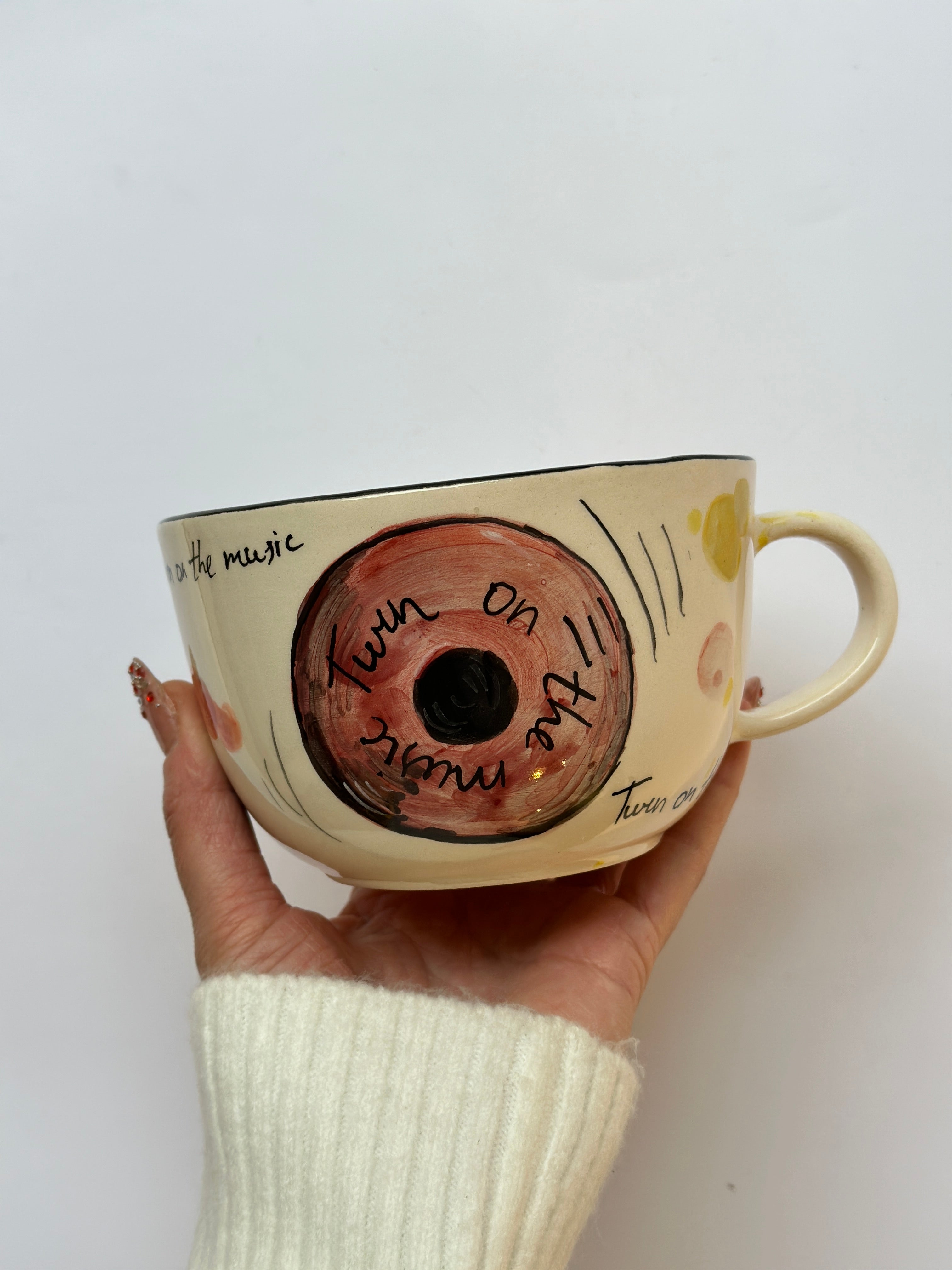Cool Cat😌 handmade mug