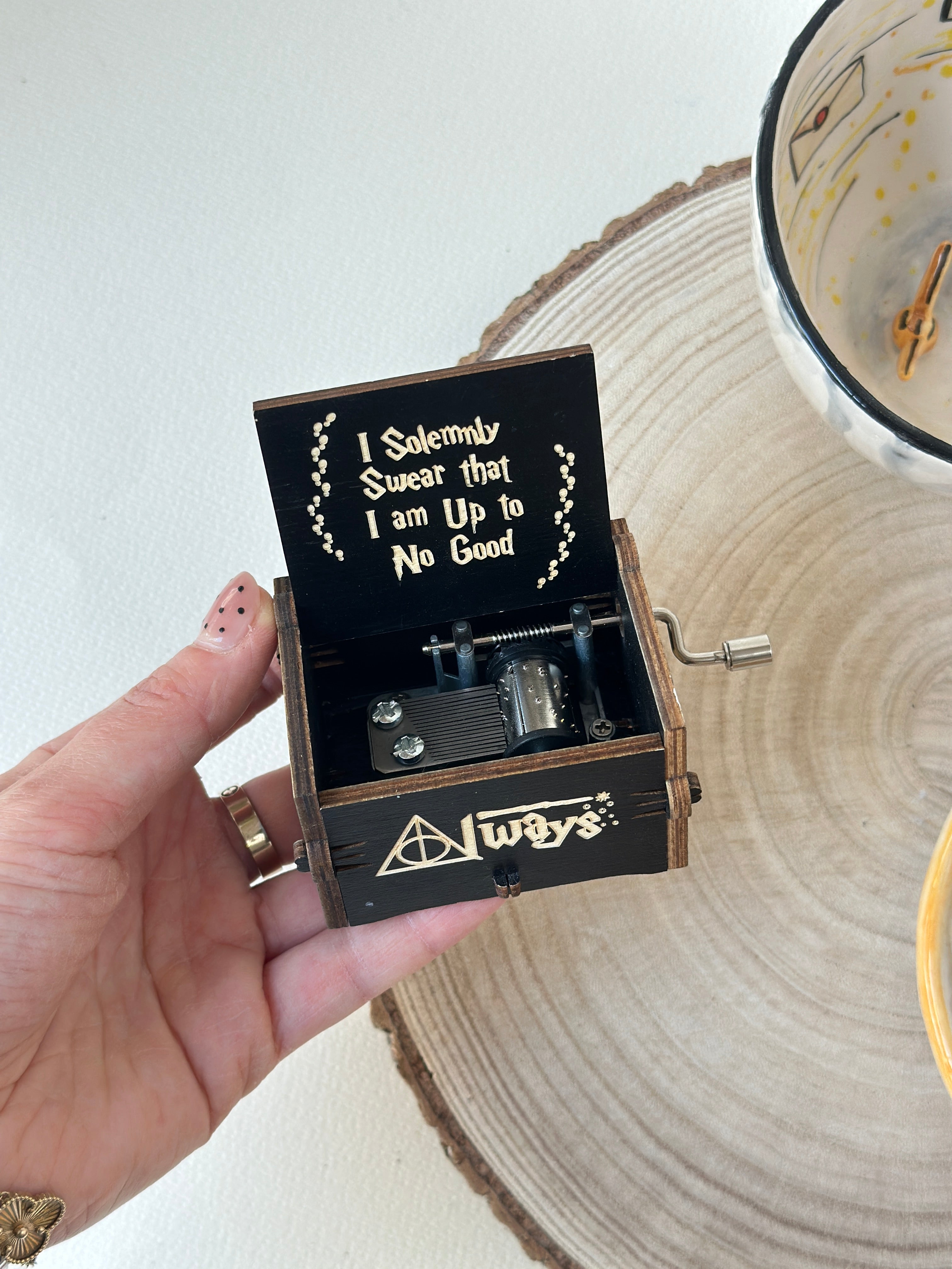 Harry Potter special gift box ( handmade mug, plate, keychain, notebook, music box)