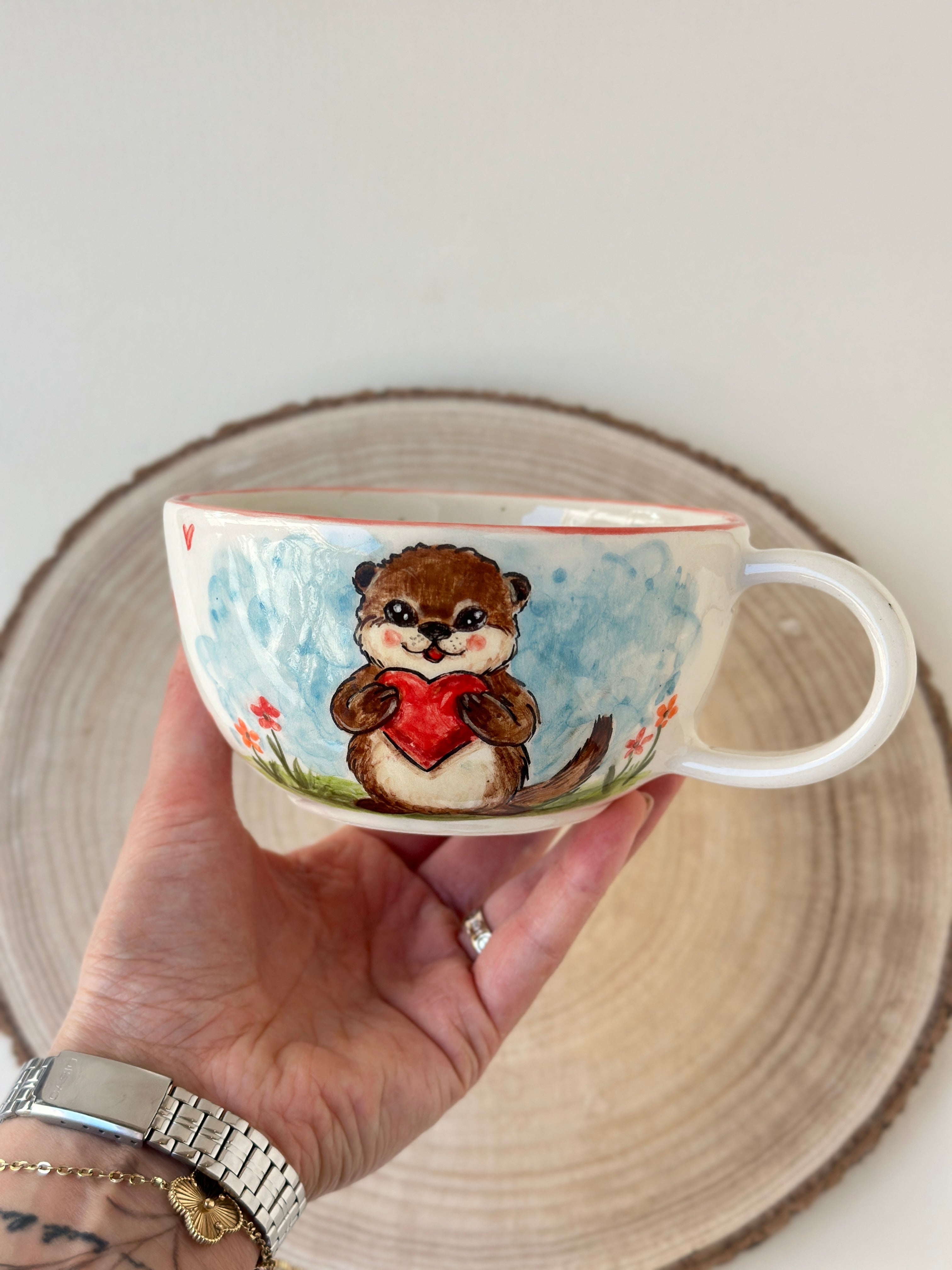 Sea Otter handmade mug