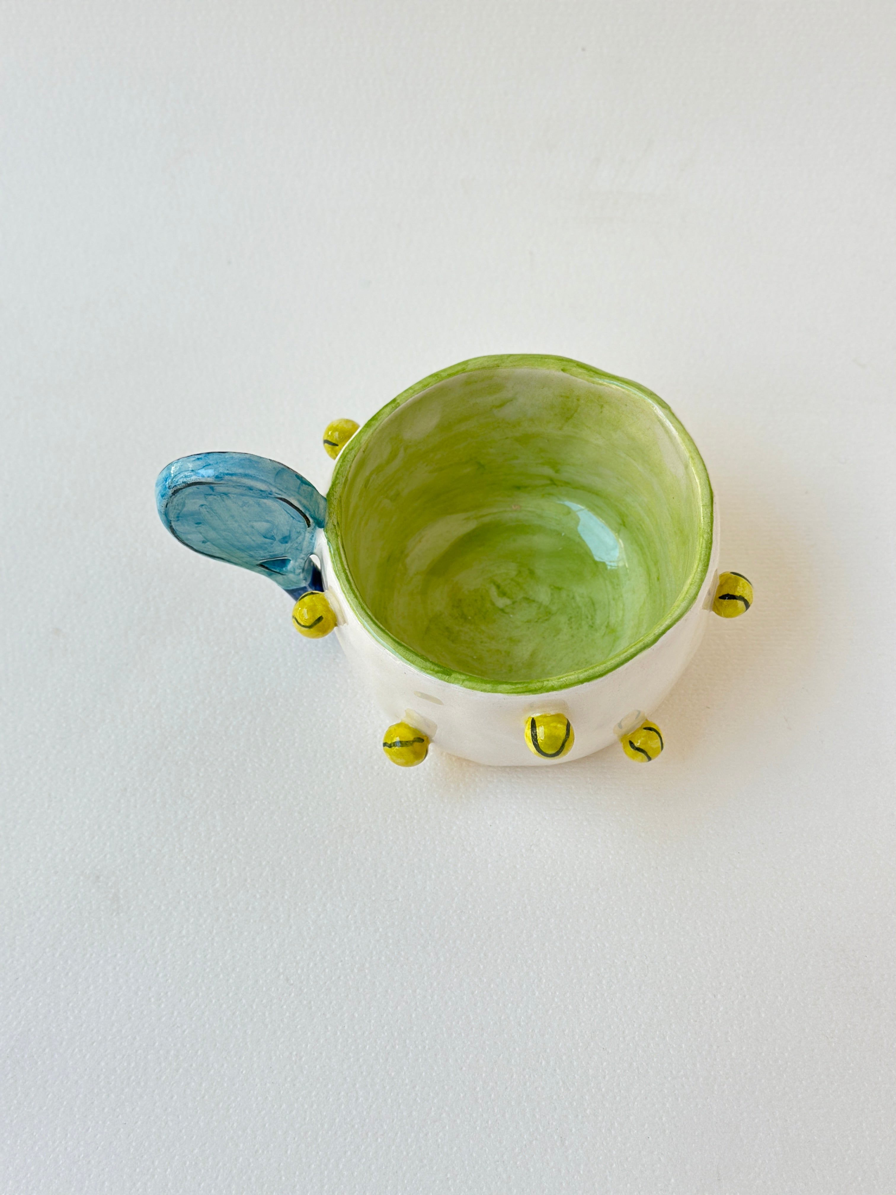 Tennis ball handmade cup