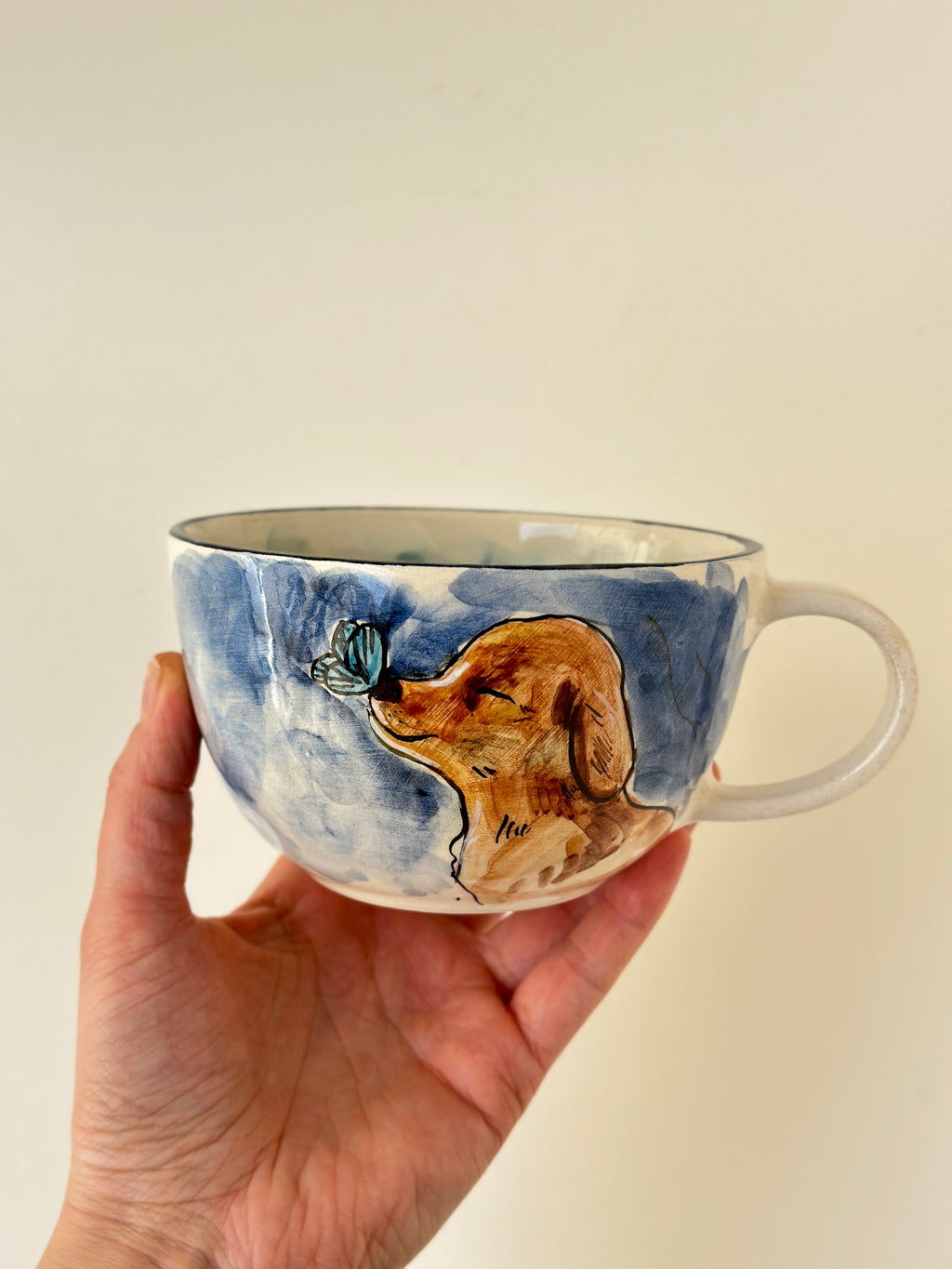 Dog handmade mug