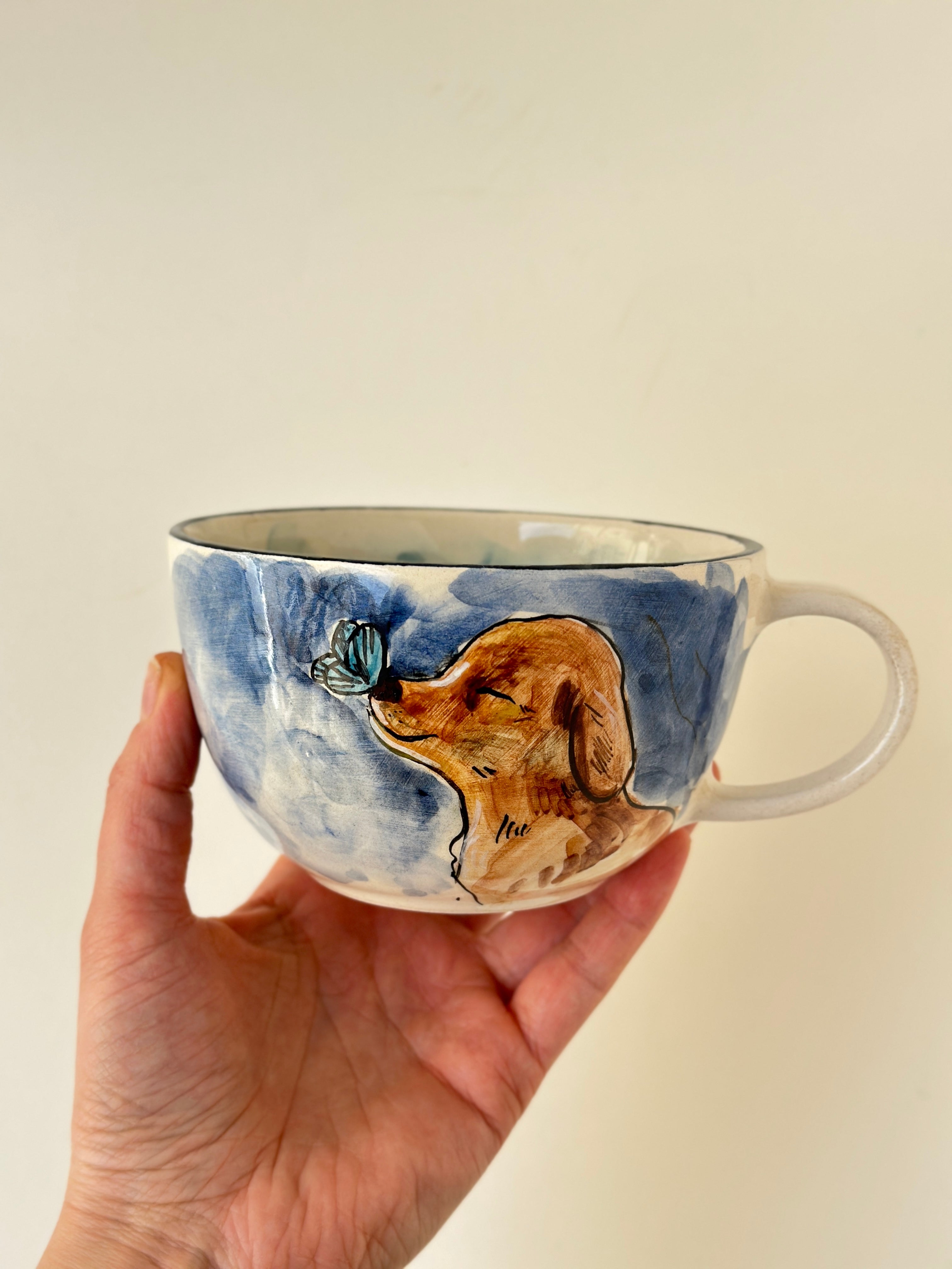 Dog handmade mug