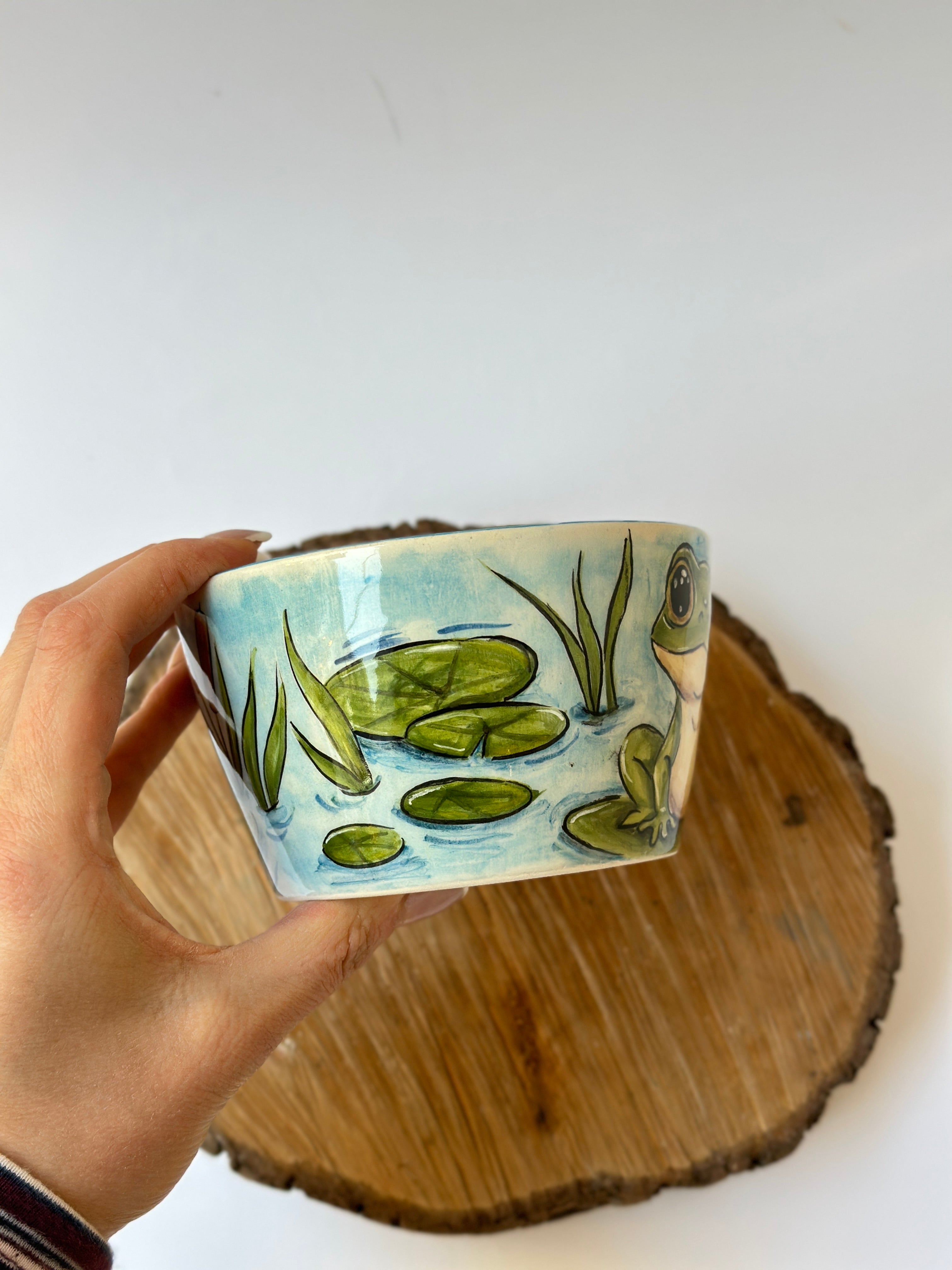 Frog handmade mug
