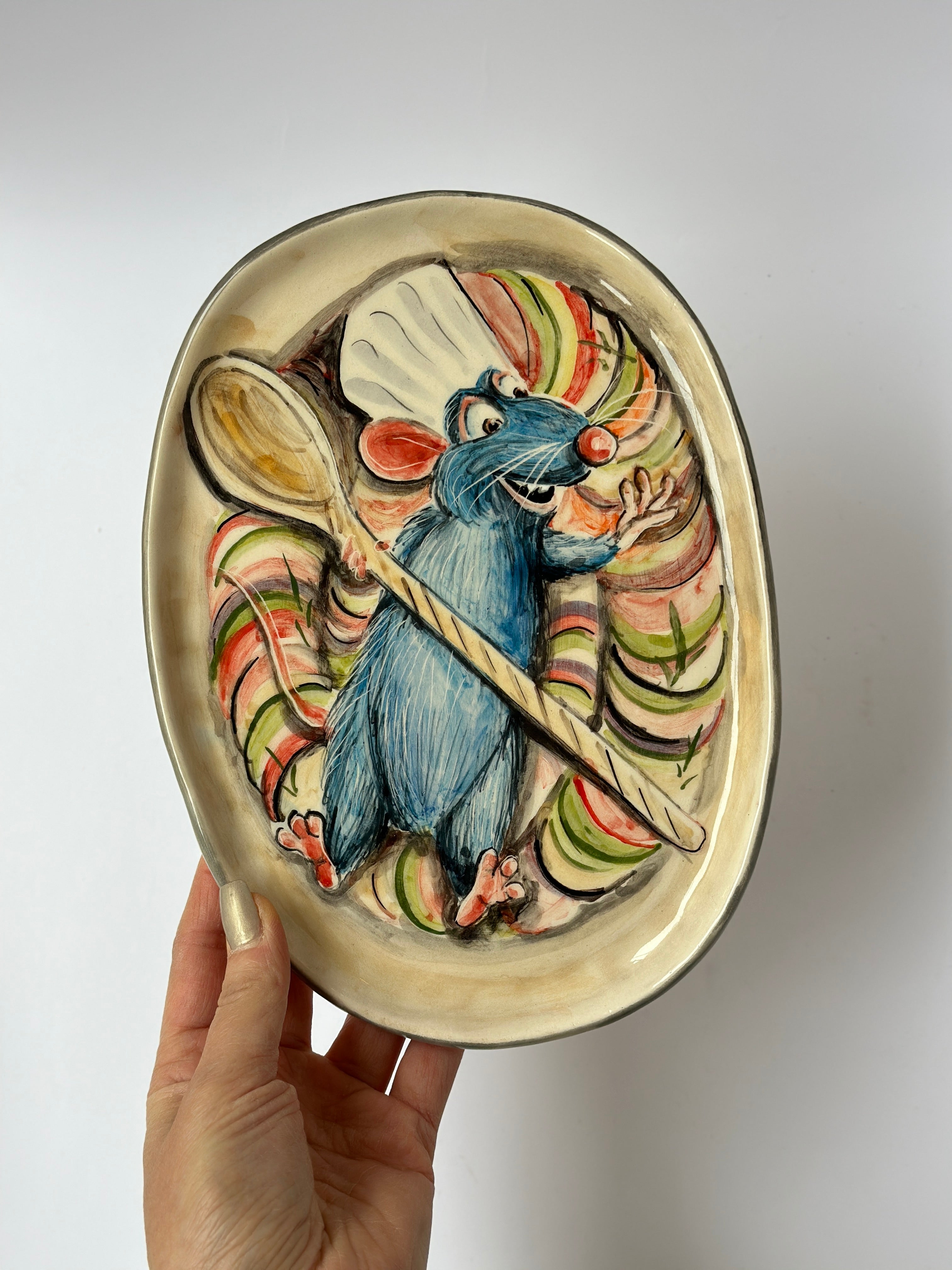 Ratatouille Remy handmade plate