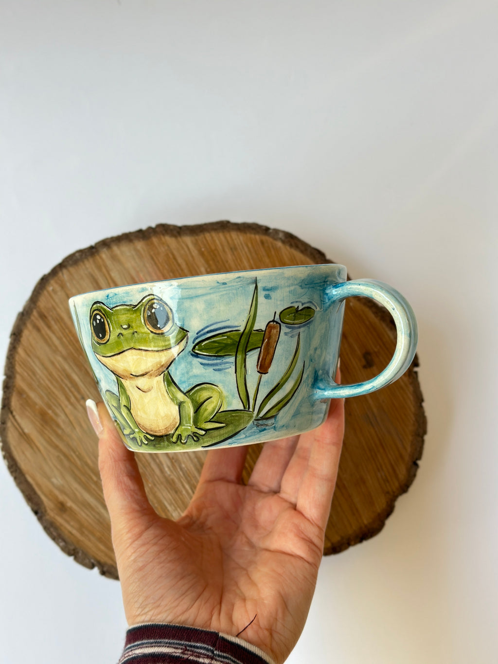 Frog handmade mug