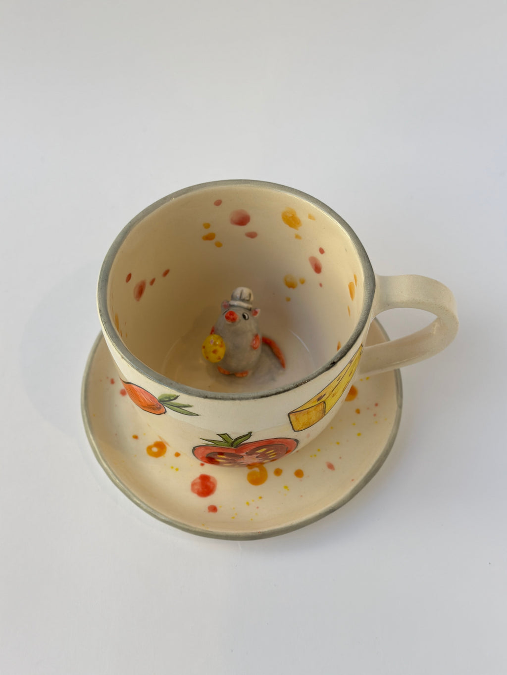 Ratatouille handmade mug and plate