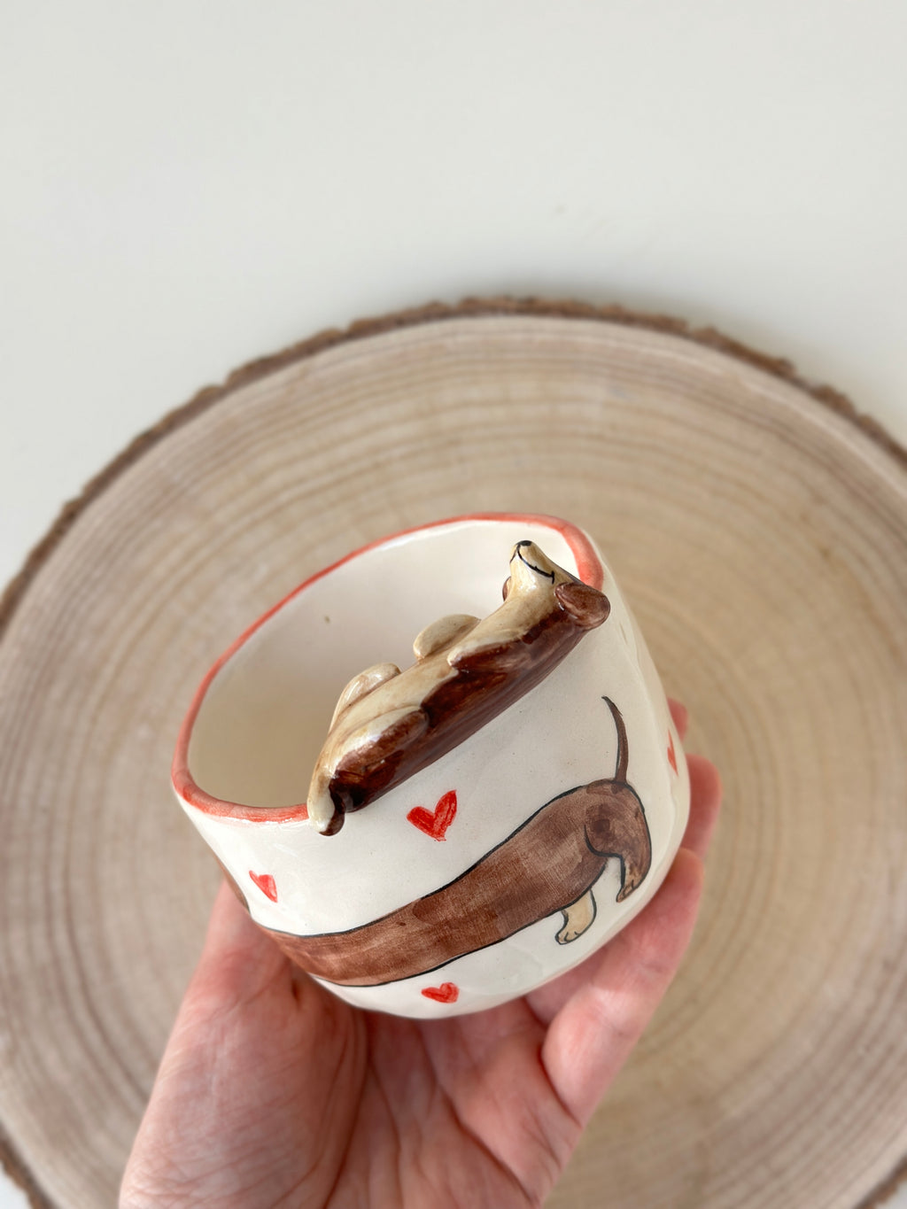 Dachshund handmade cup