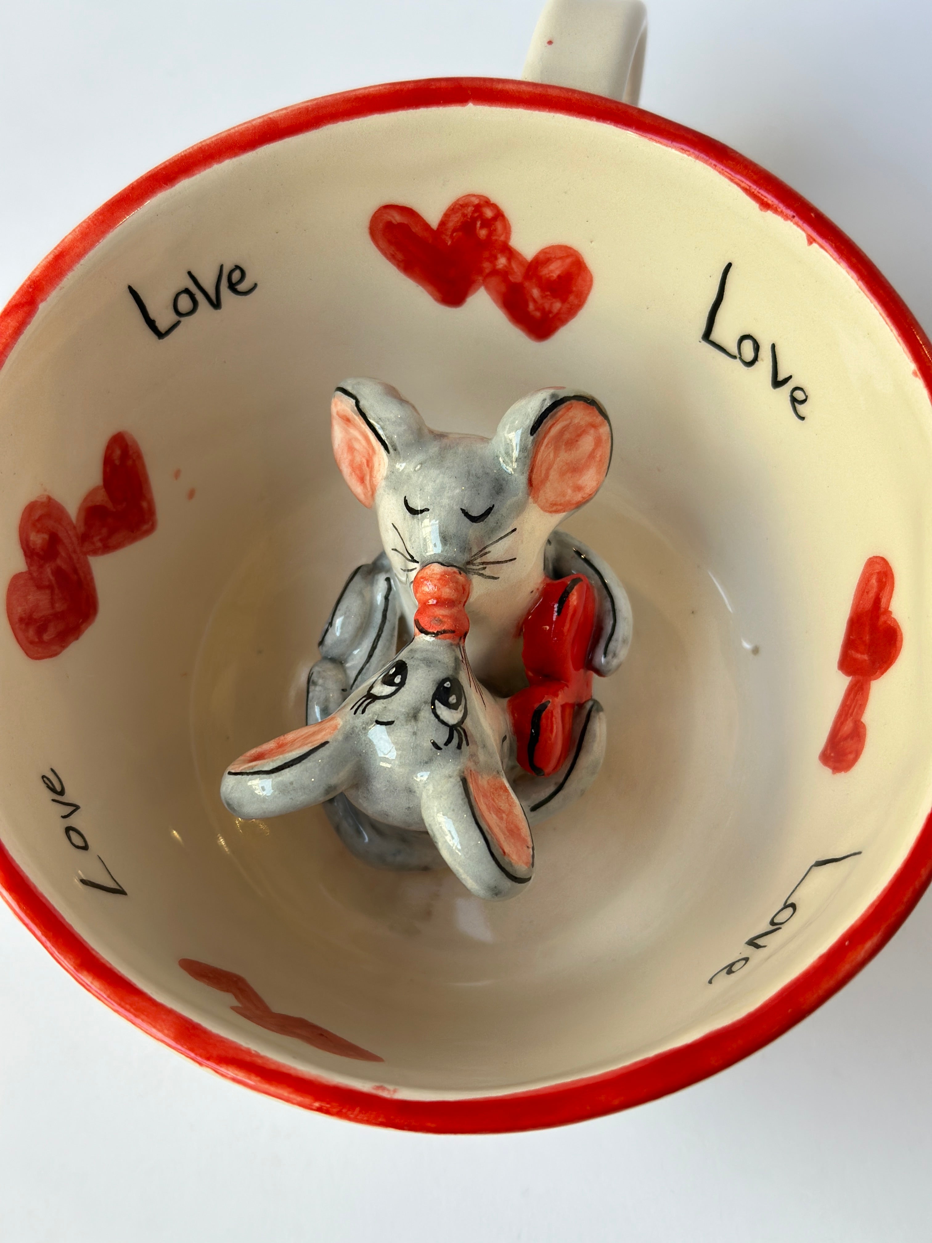 Rats love mug handmade