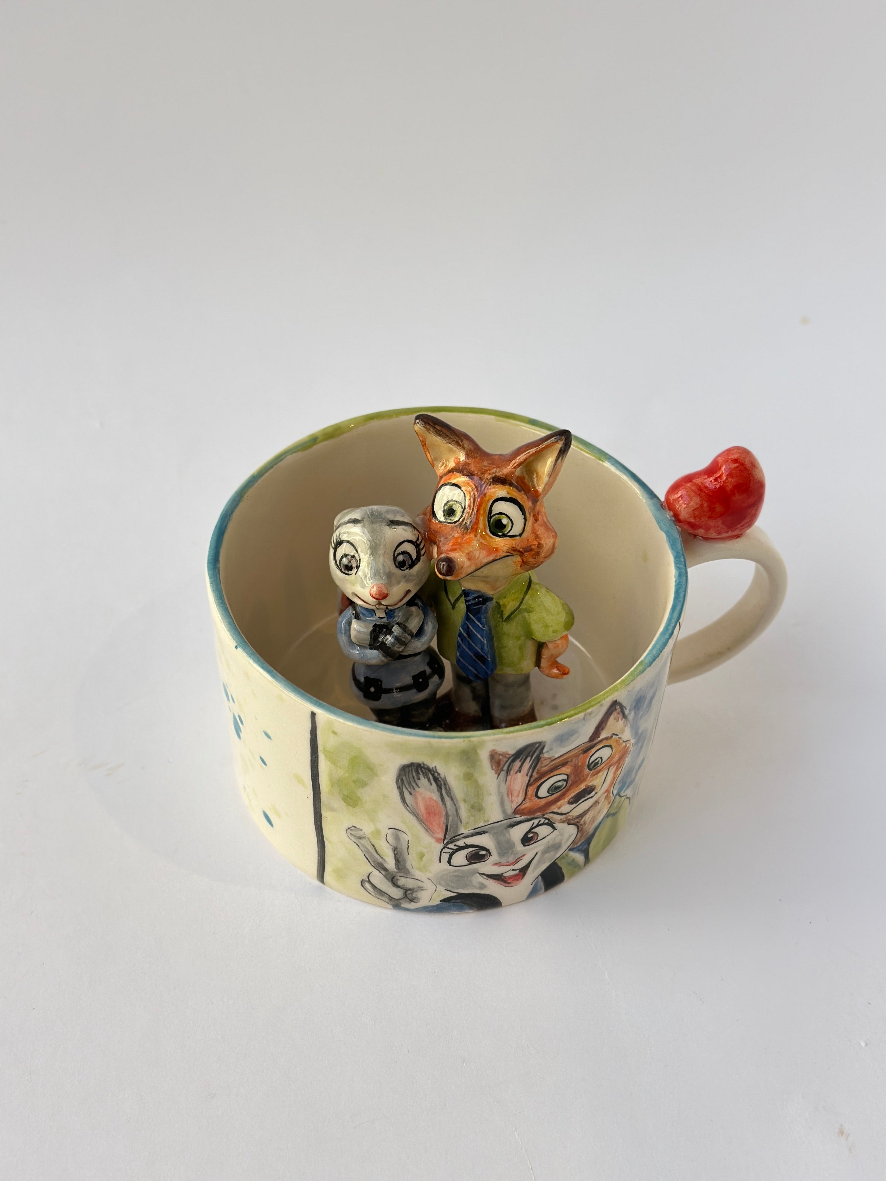 Zootopia Nick and Judy handmade mug