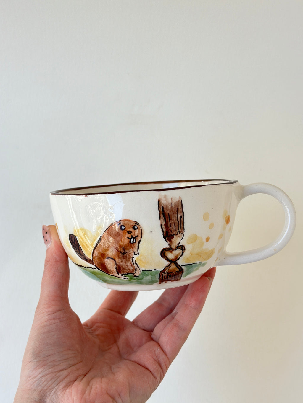 Beaver handmade mug