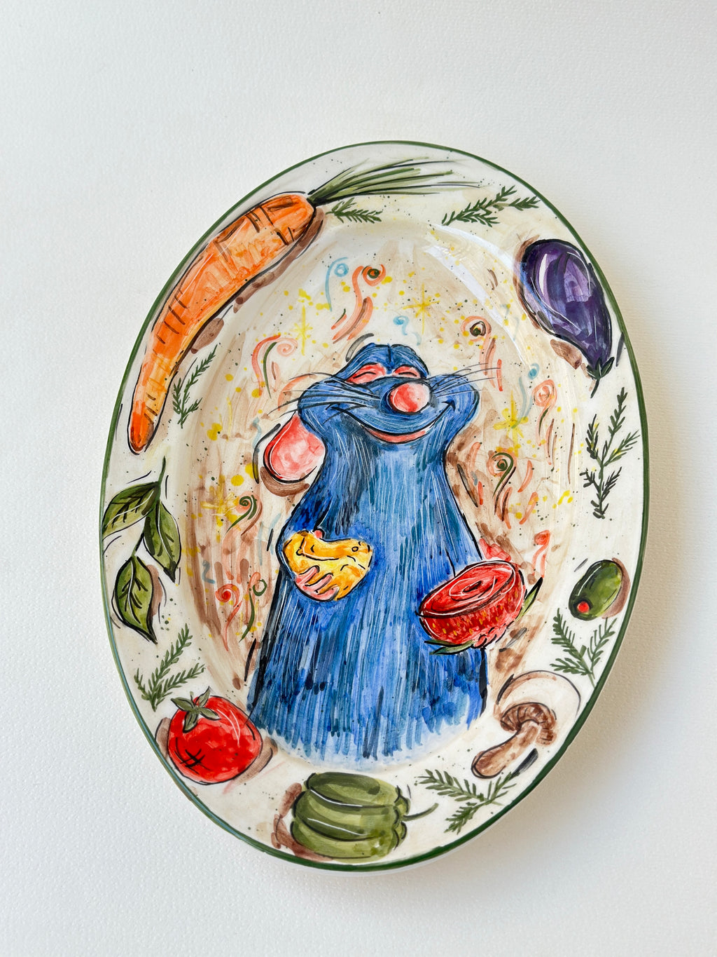 Little chef handmade big plate (28x18)