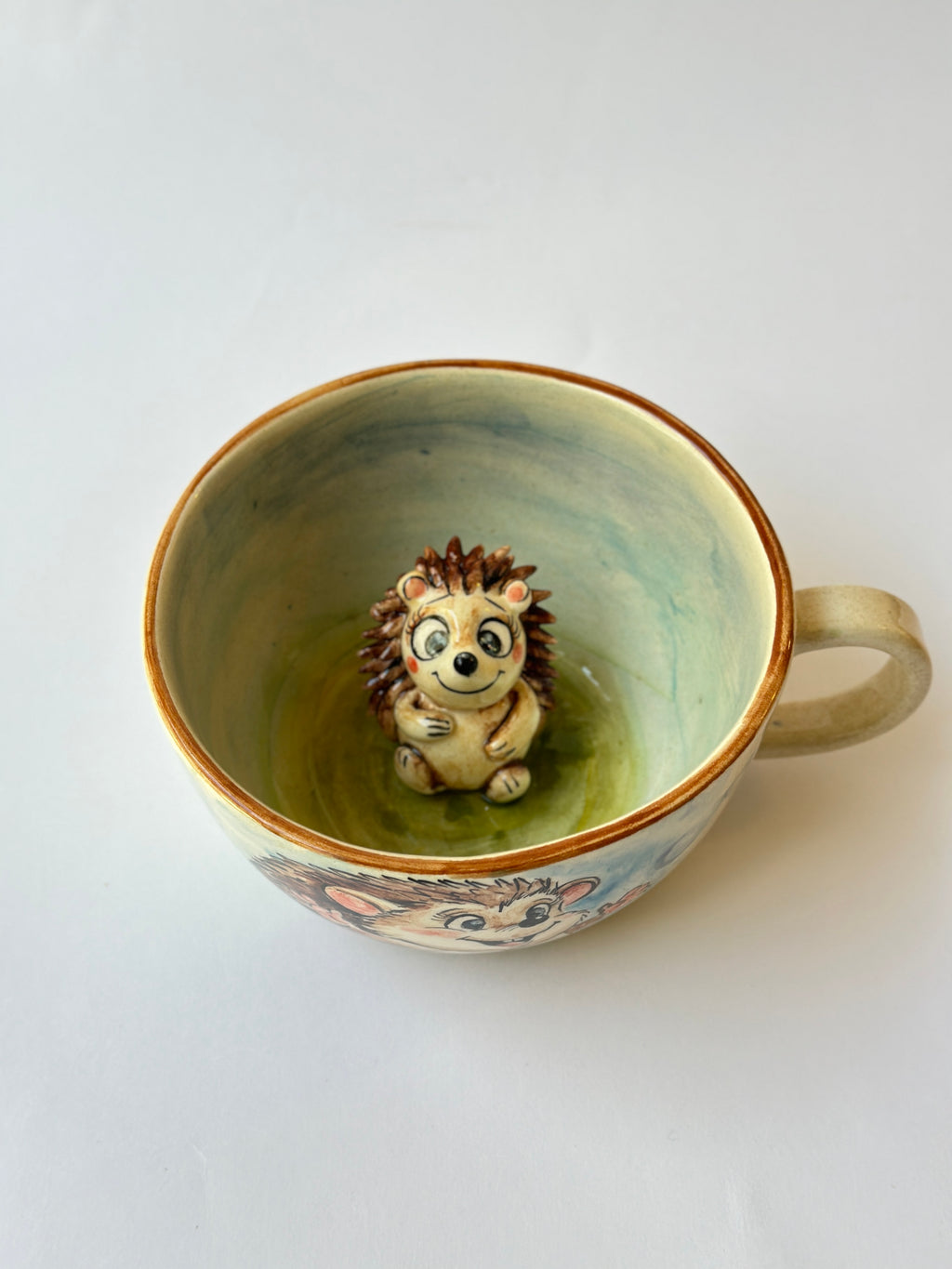 Hedgehog handmade mug