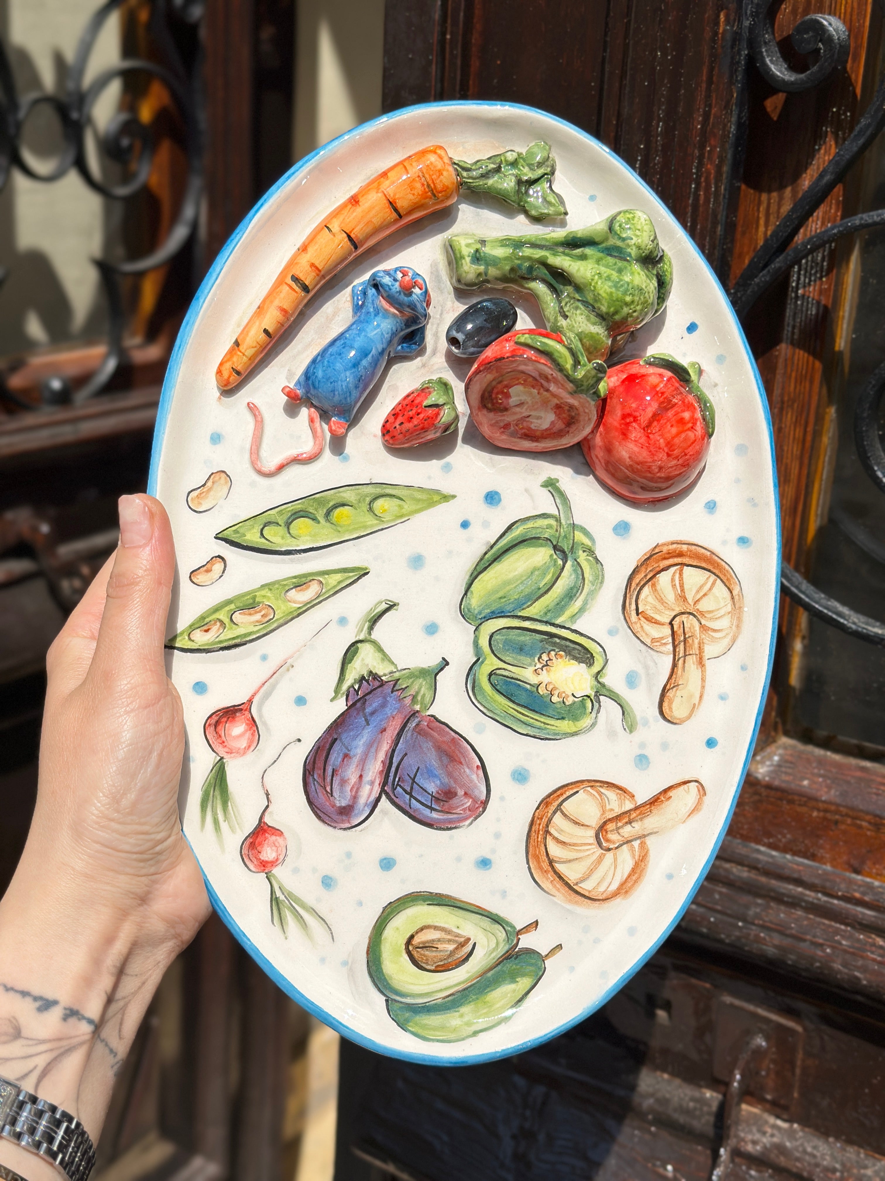 Ratatouille handmade plate