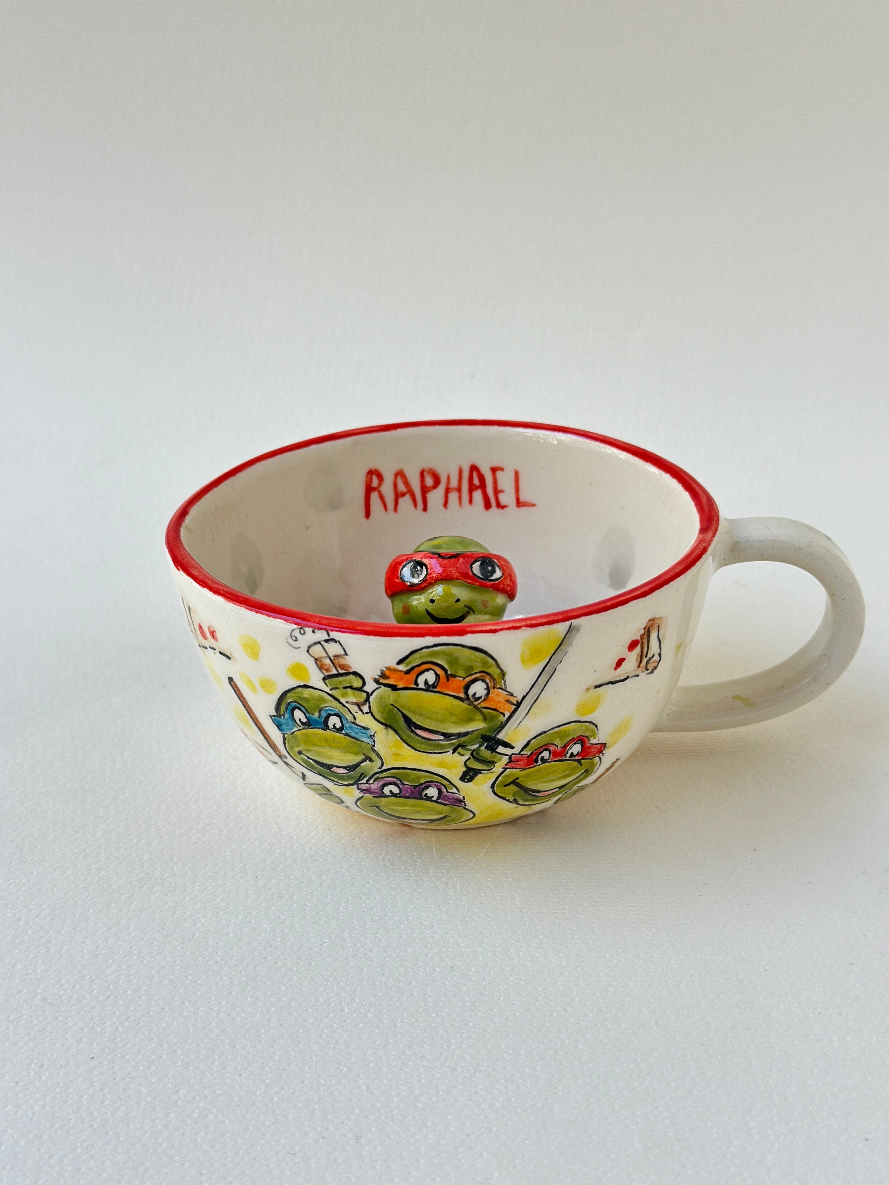 Warrior Turtle handmade mug