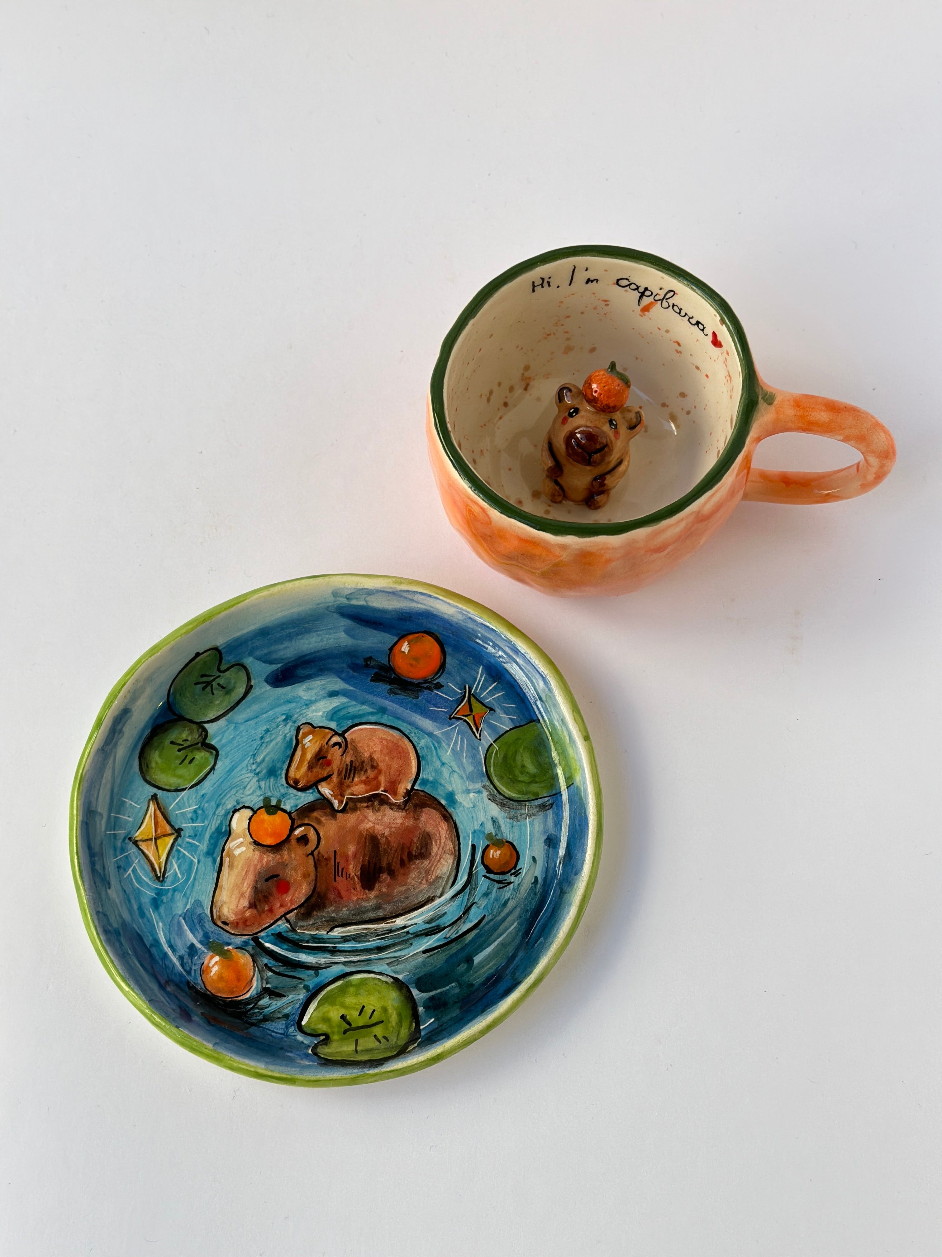 Capibara handmade mug