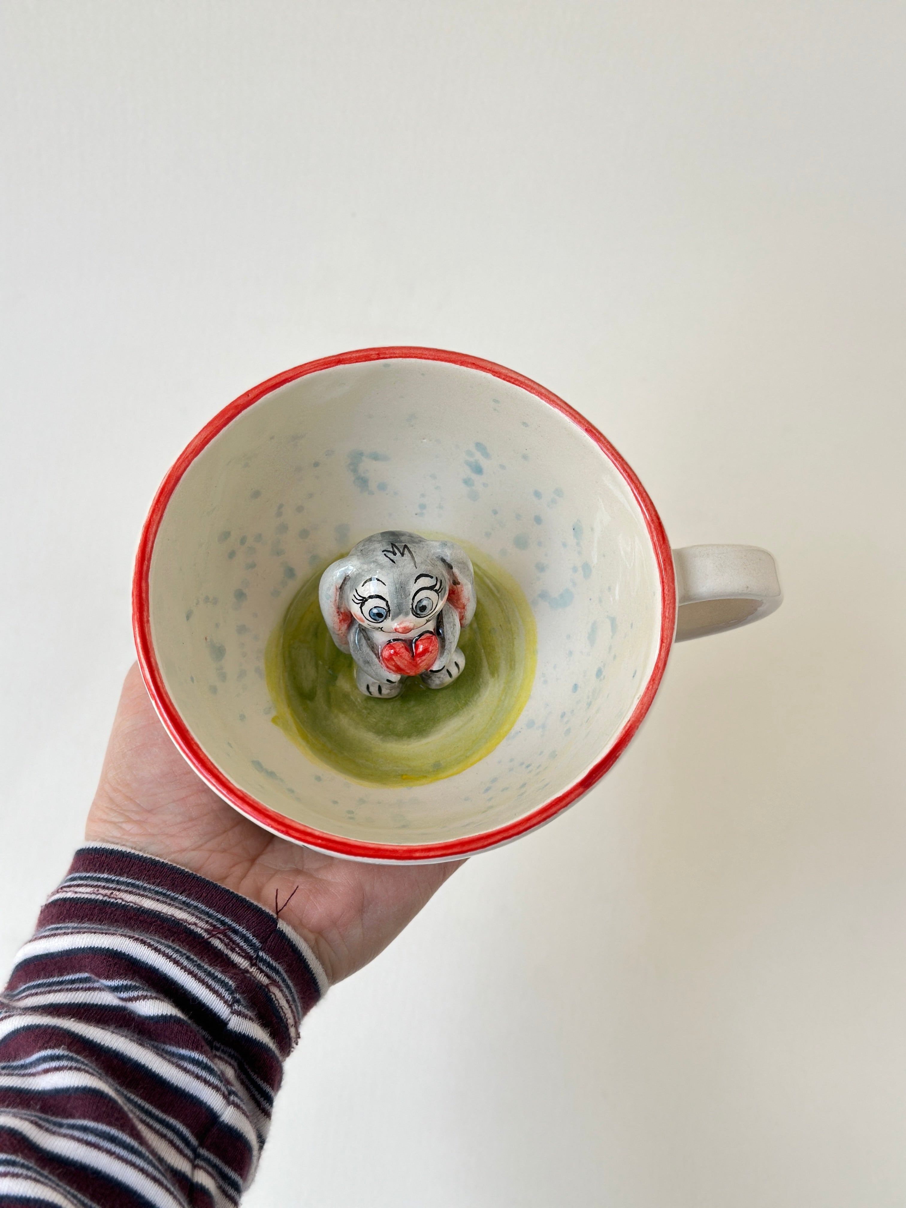 Rabbit handmade mug