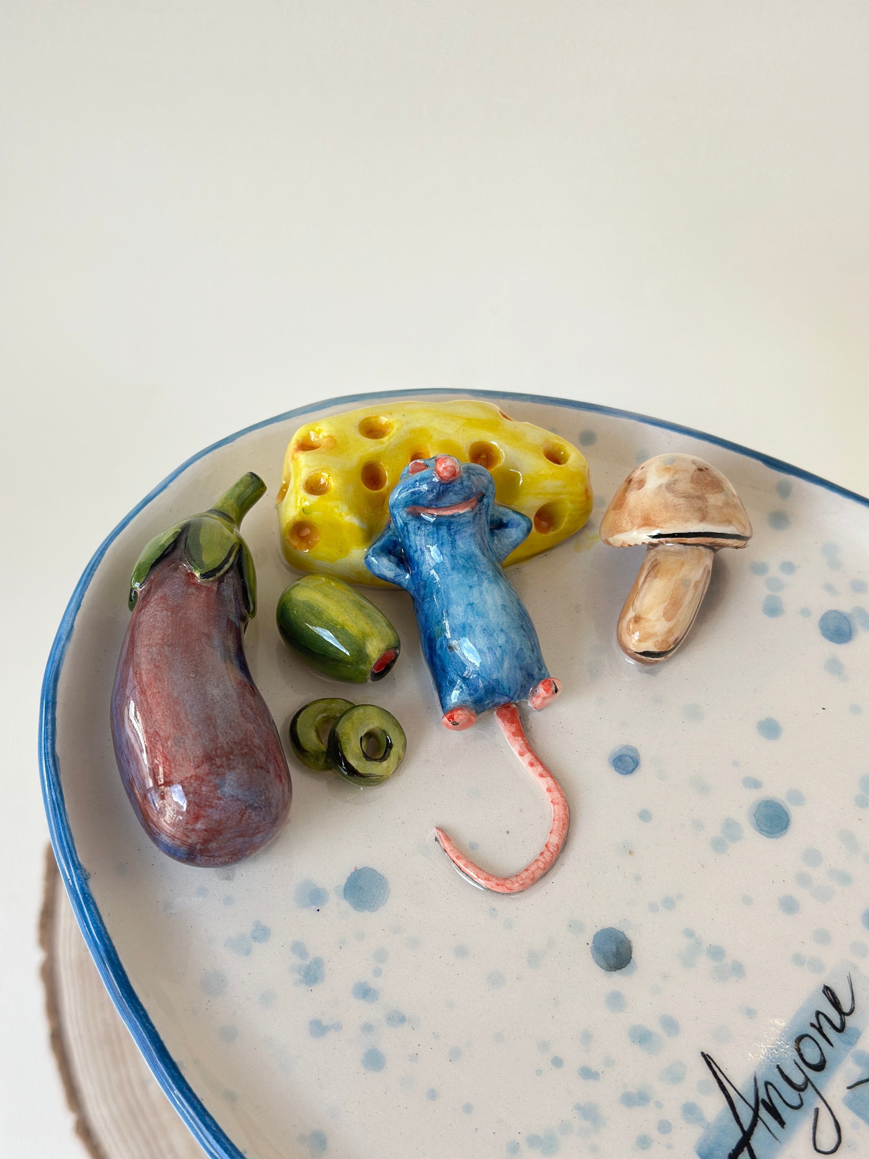 Ratatouille “Remy” handmade plate