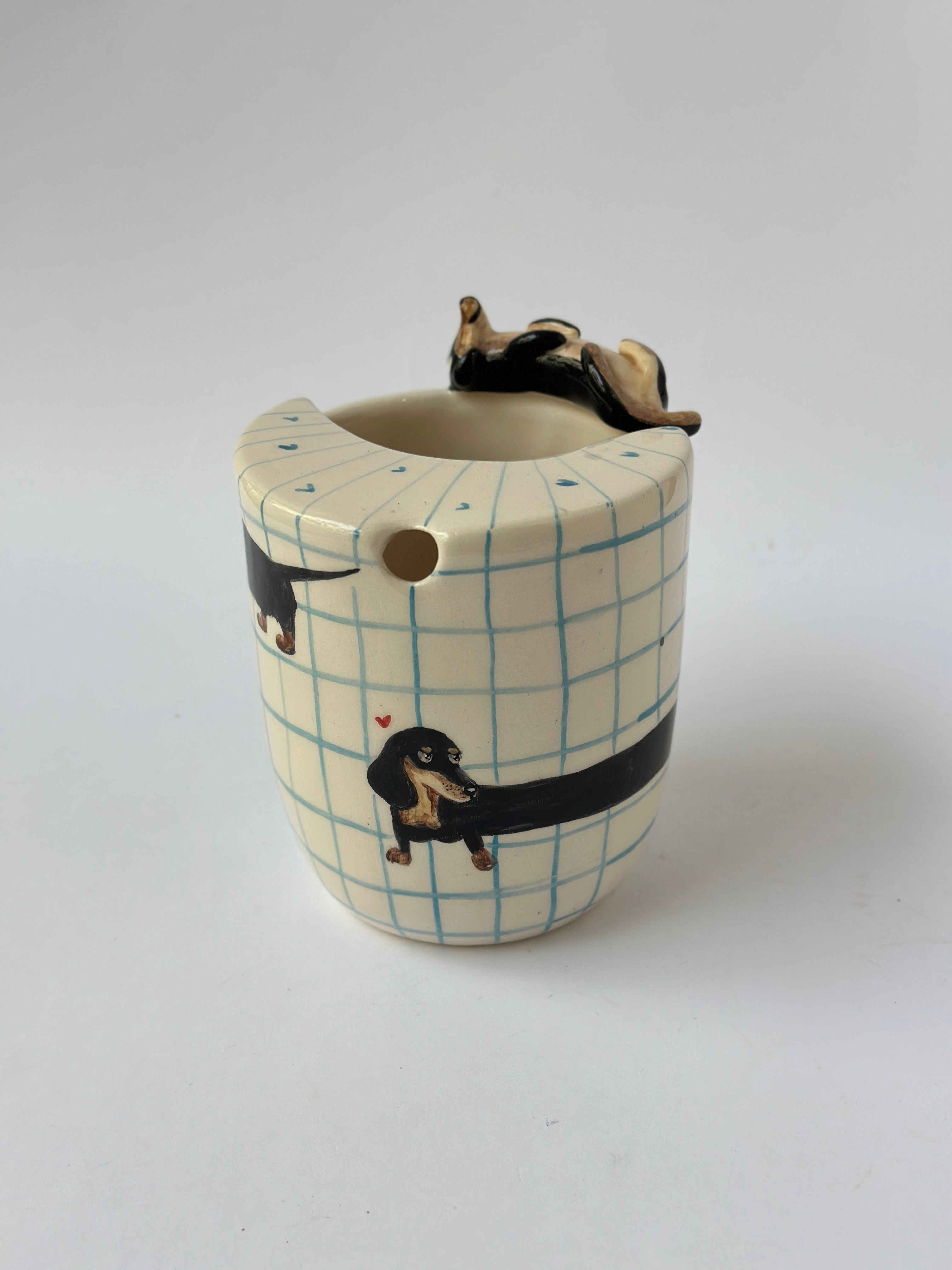 Dachshund handmade takeaway mug