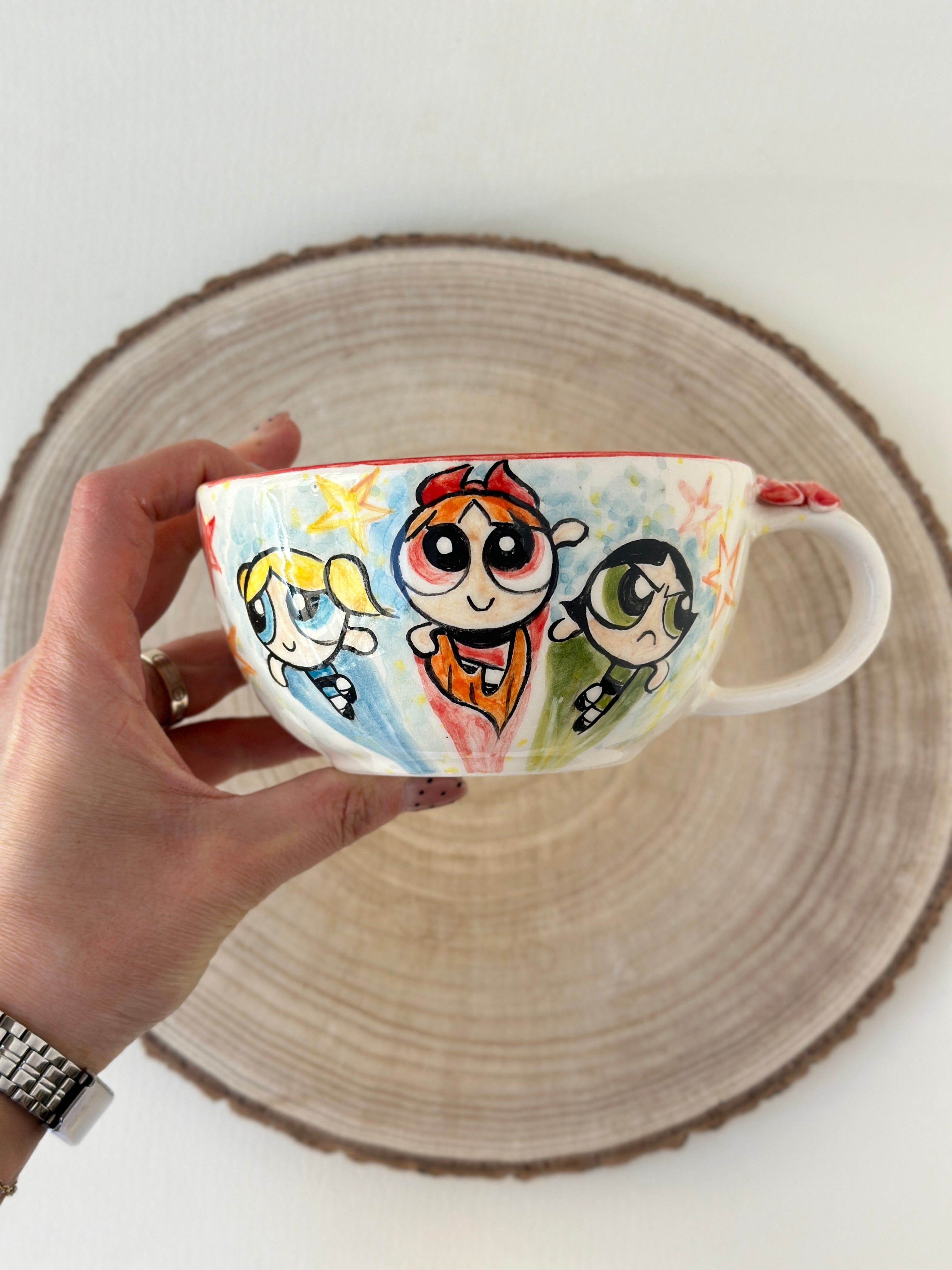 The powerpuff girls handmade mug
