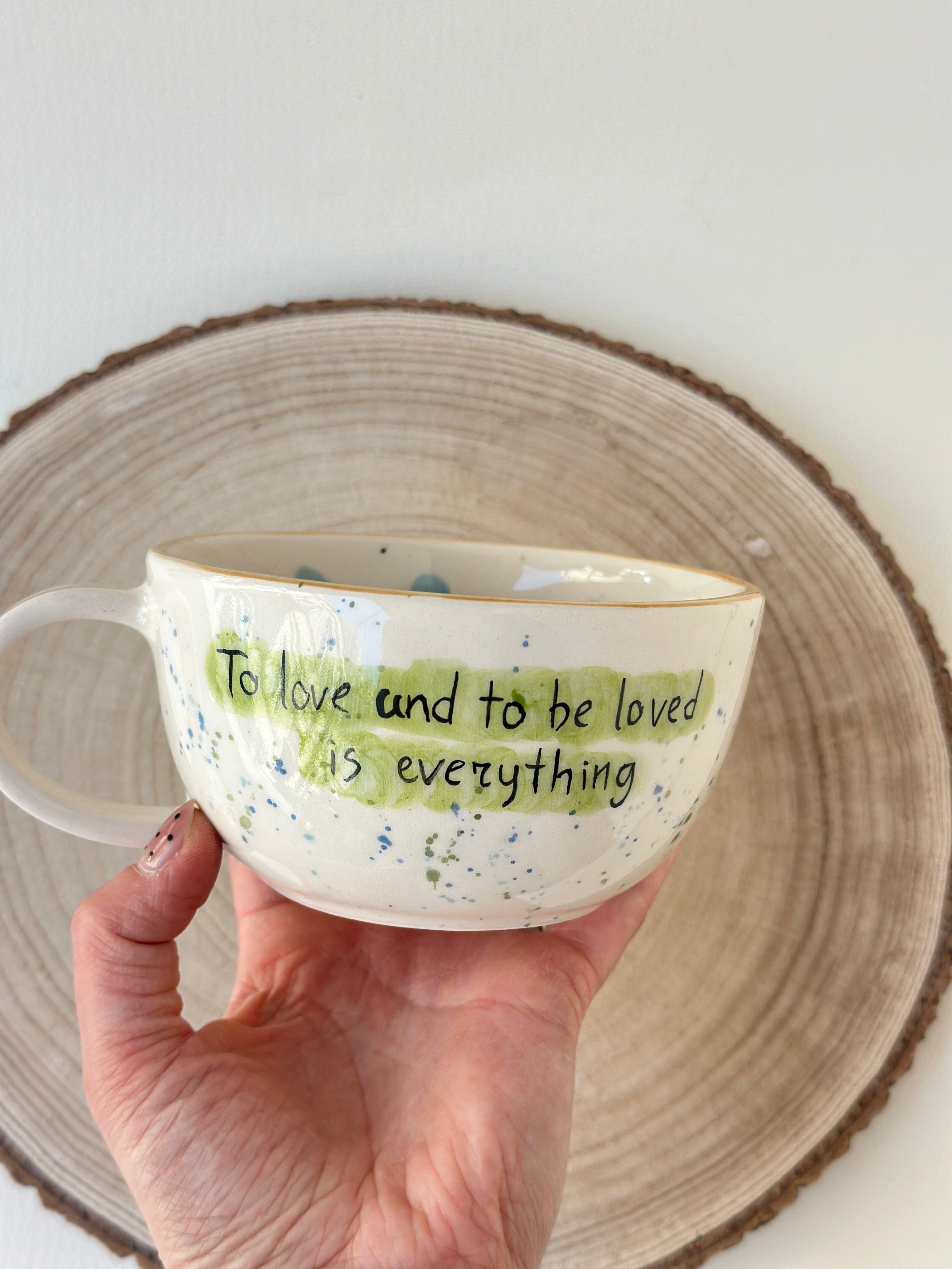 Sea otters handmade mug
