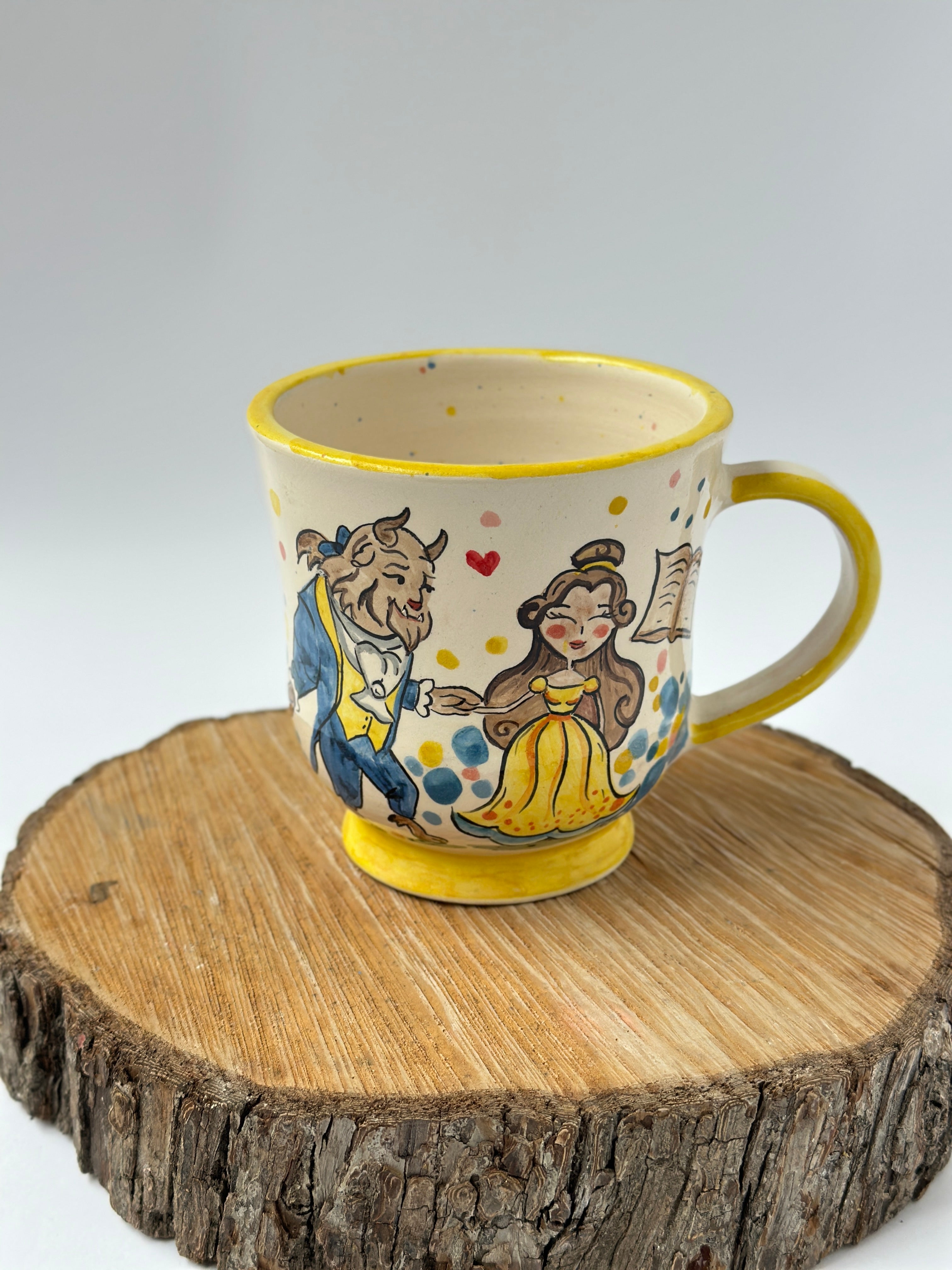 Beauty and the Beast handmade mug