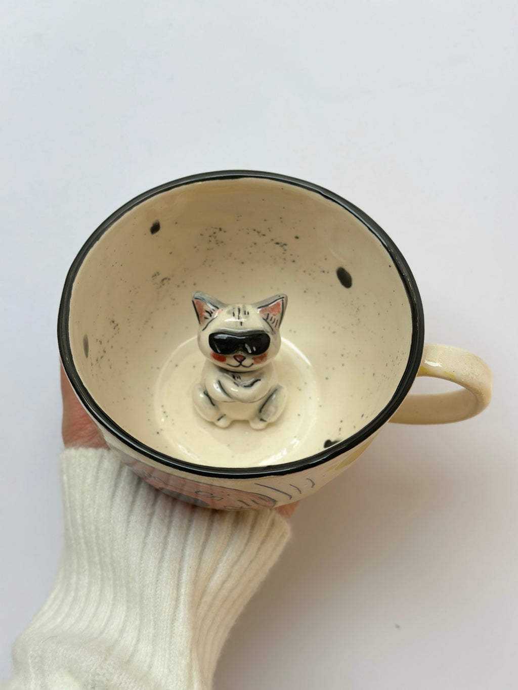 Cool Cat😌 handmade mug