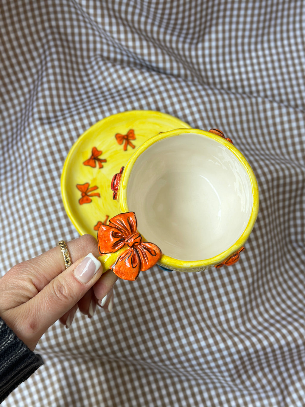 Confection handmade mug and plate