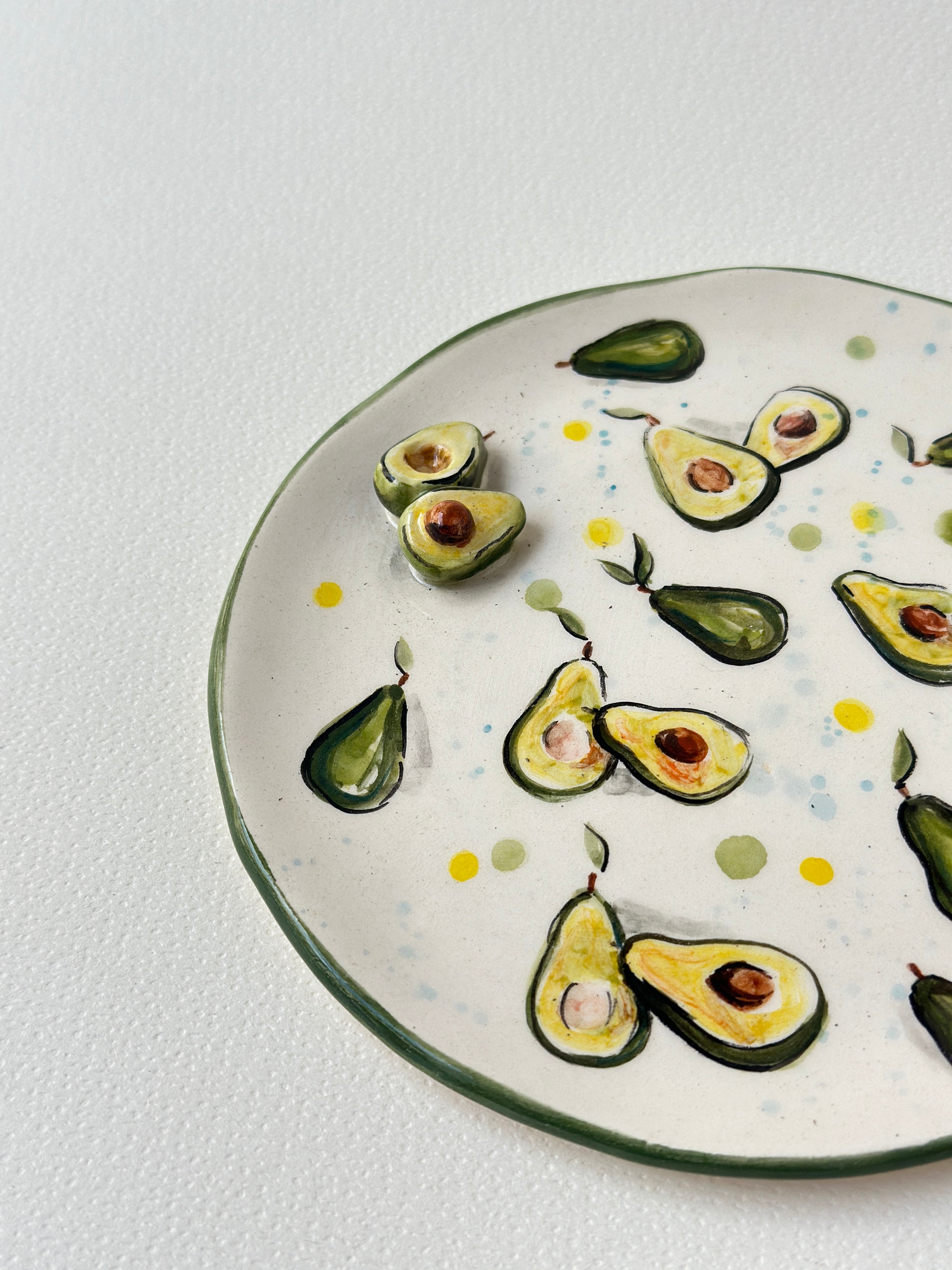 Avocado handmade plate