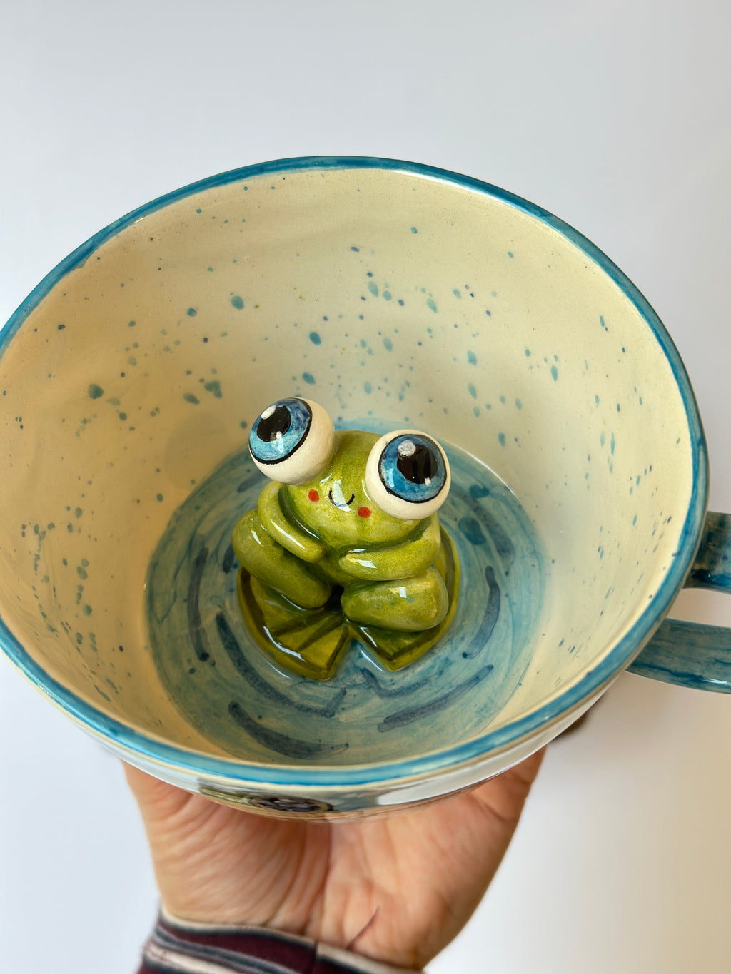 Frog handmade mug