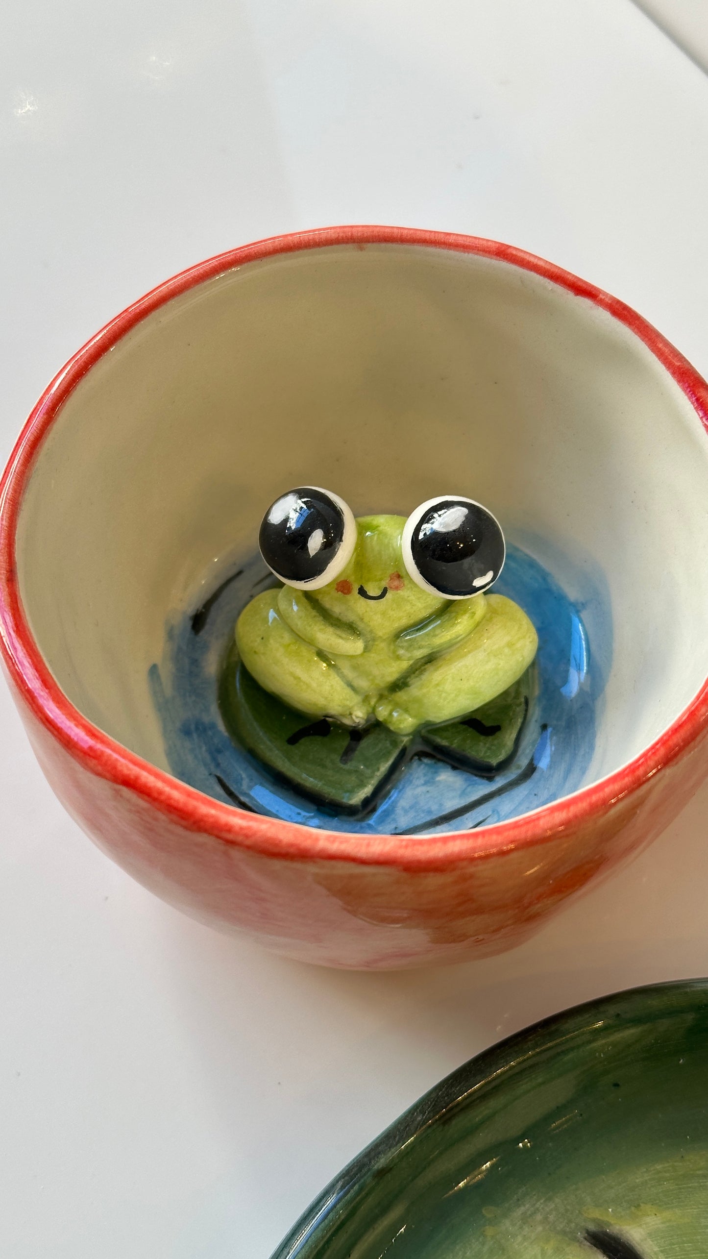 Frog handmade mug