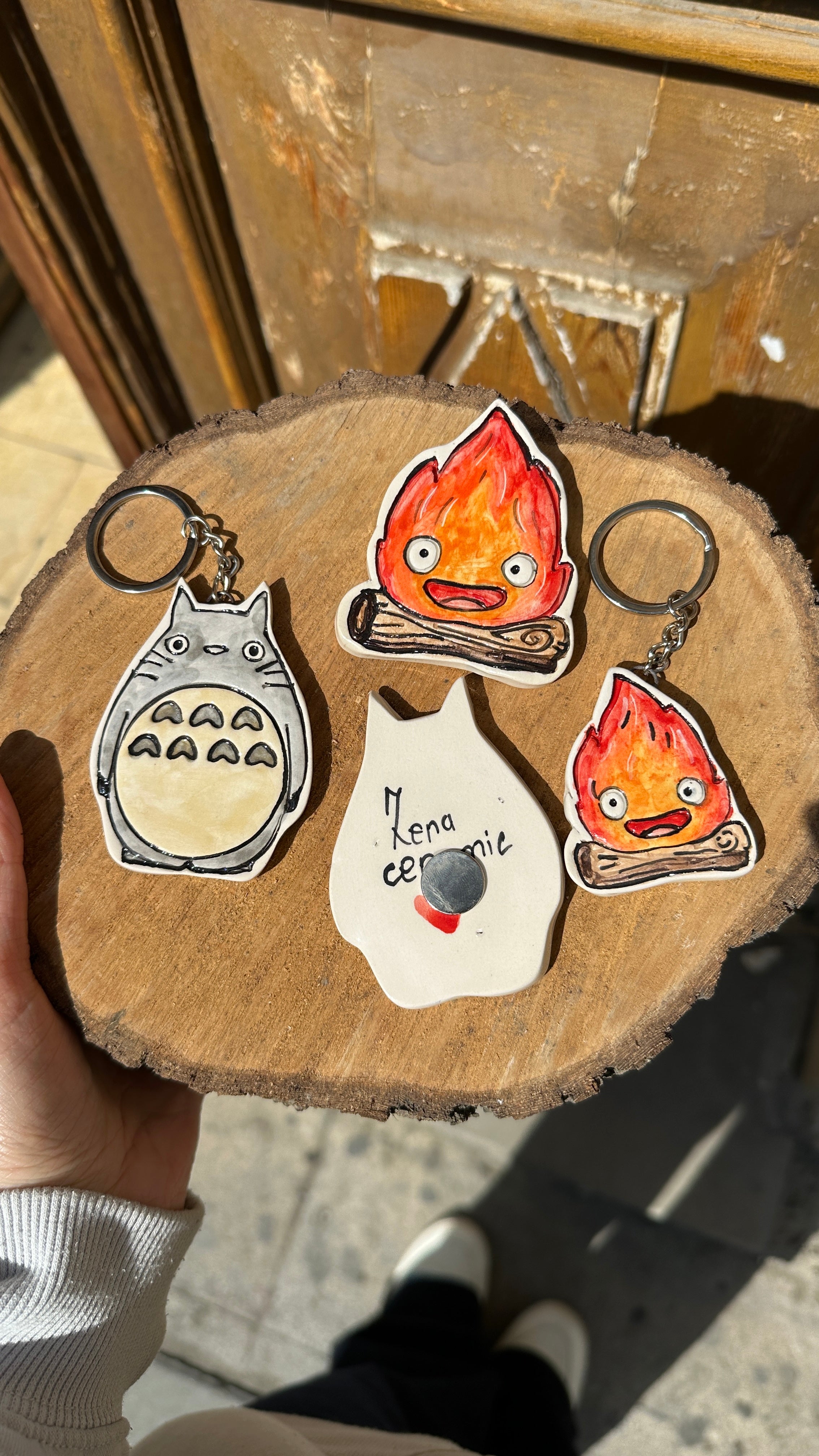 ceramic magnet and keychain