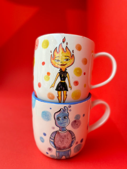 Elemental’s Water & Fire handmade mugs🔥💧