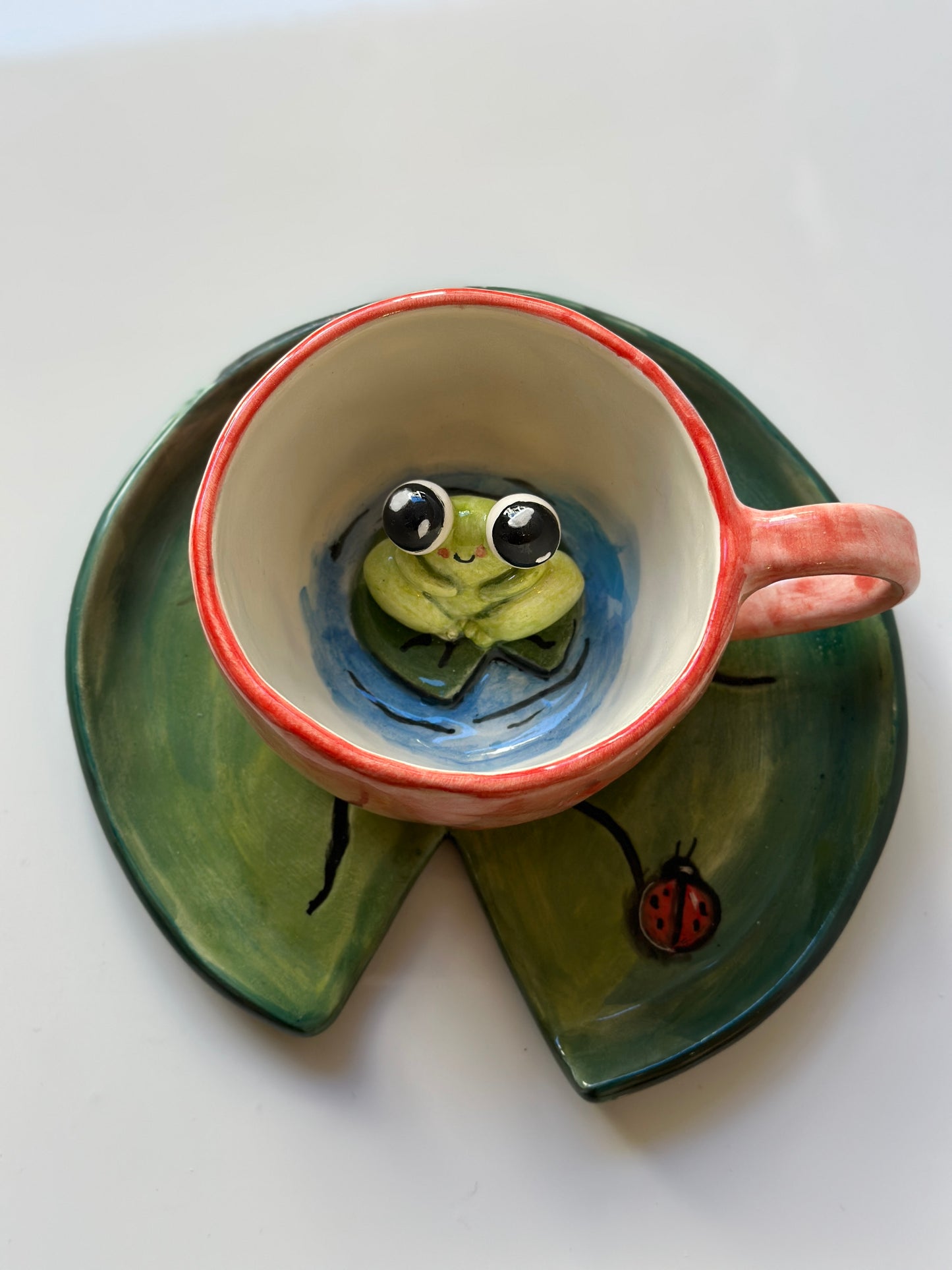 Frog handmade mug