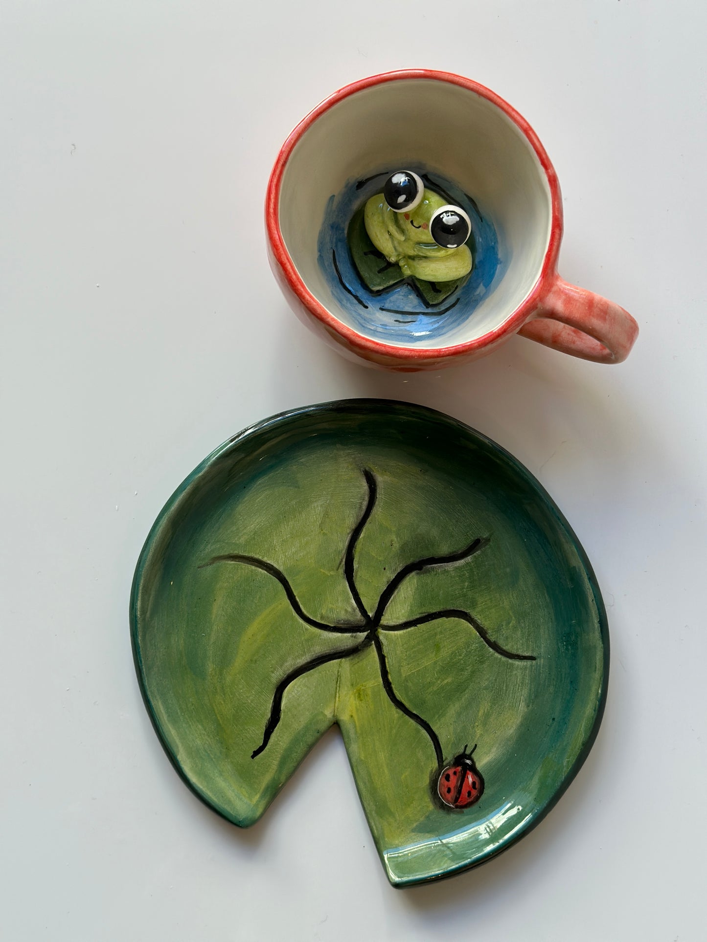 Frog handmade mug