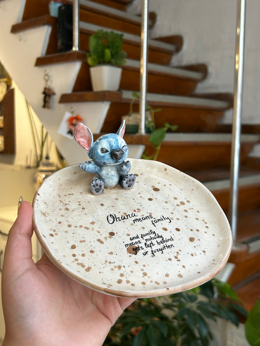 Stitch handmade plate🌝