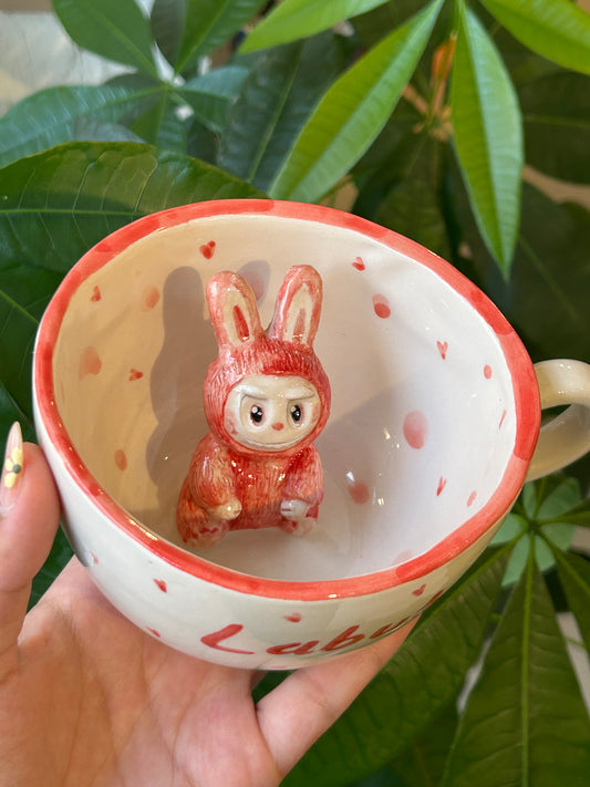 Labubu handmade ceramic cup🥹