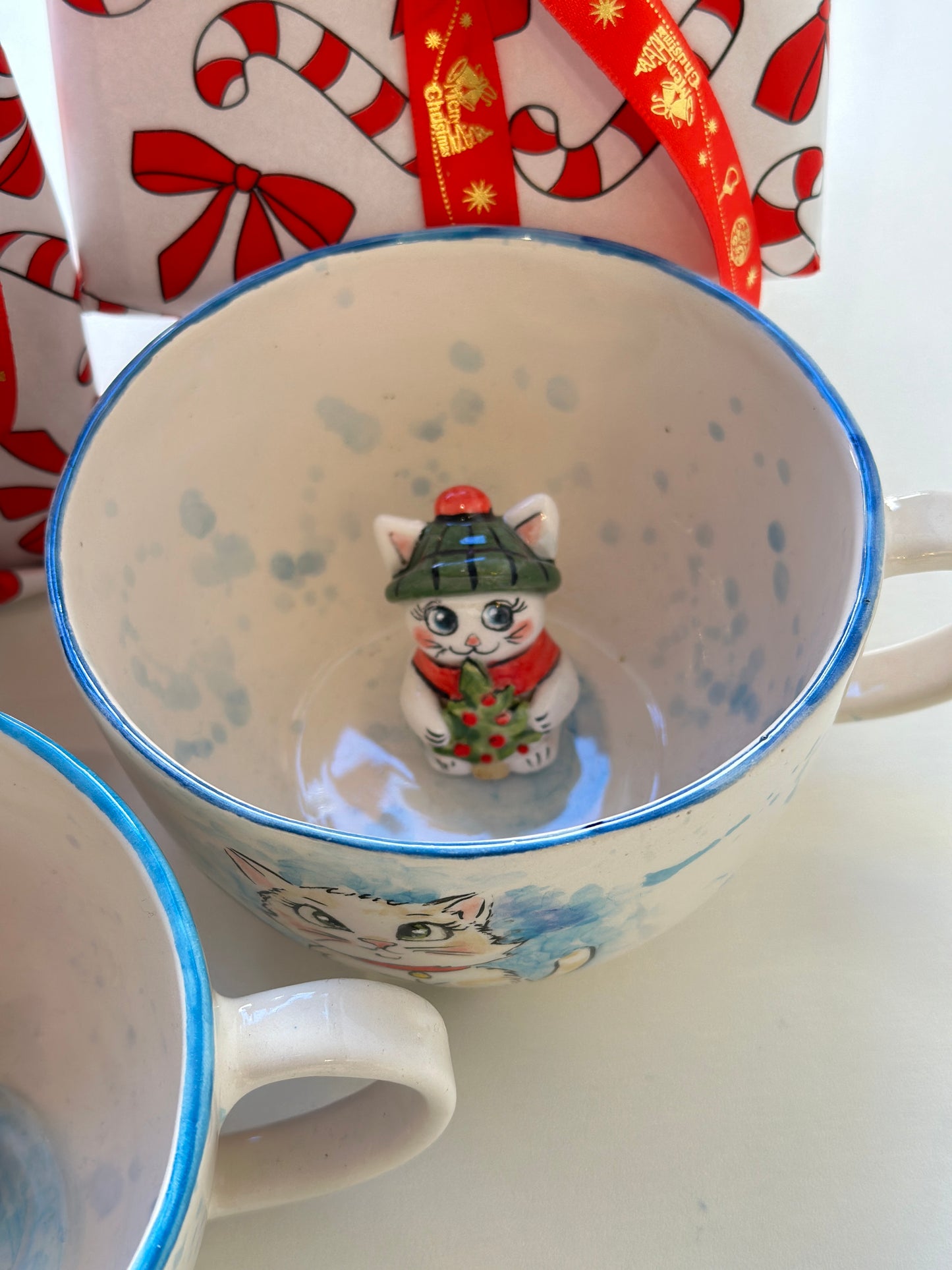 Sweet cat handmade mug