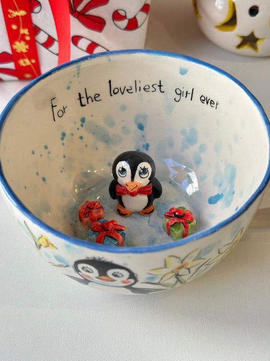 Penguin handmade mug